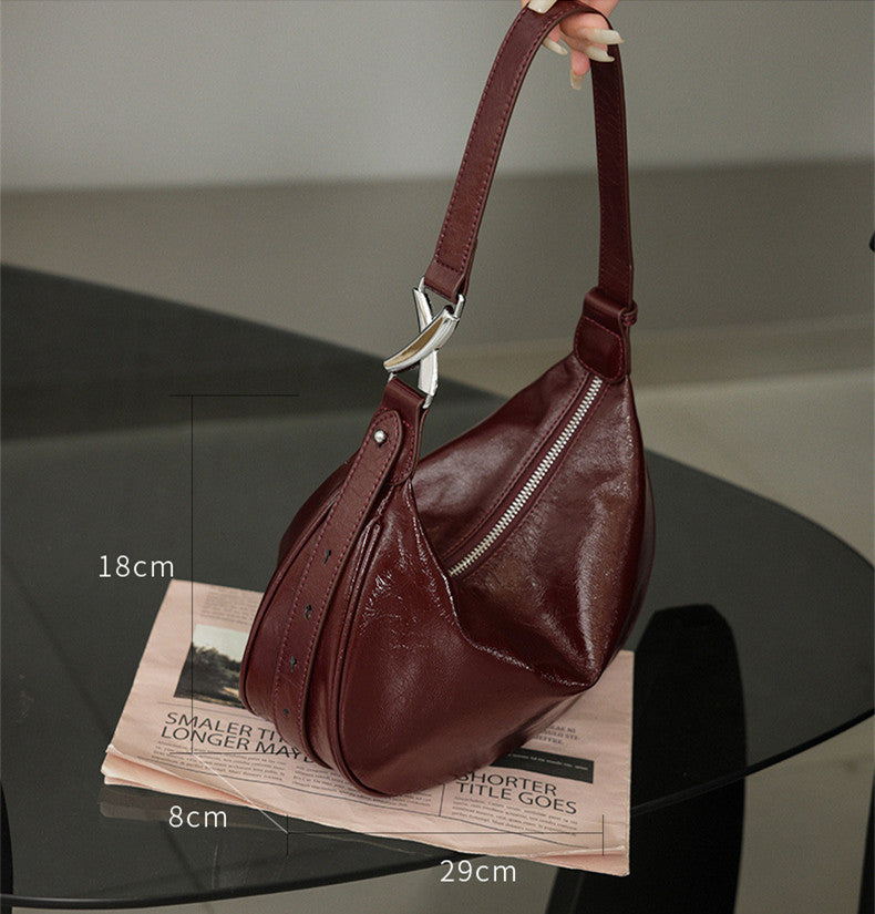 Stylish Half Moon Shoulder Bag for Women - Trendy Crossbody Purse with Adjustable Strap - Perfect for Daily Use, Travel, and Night Out