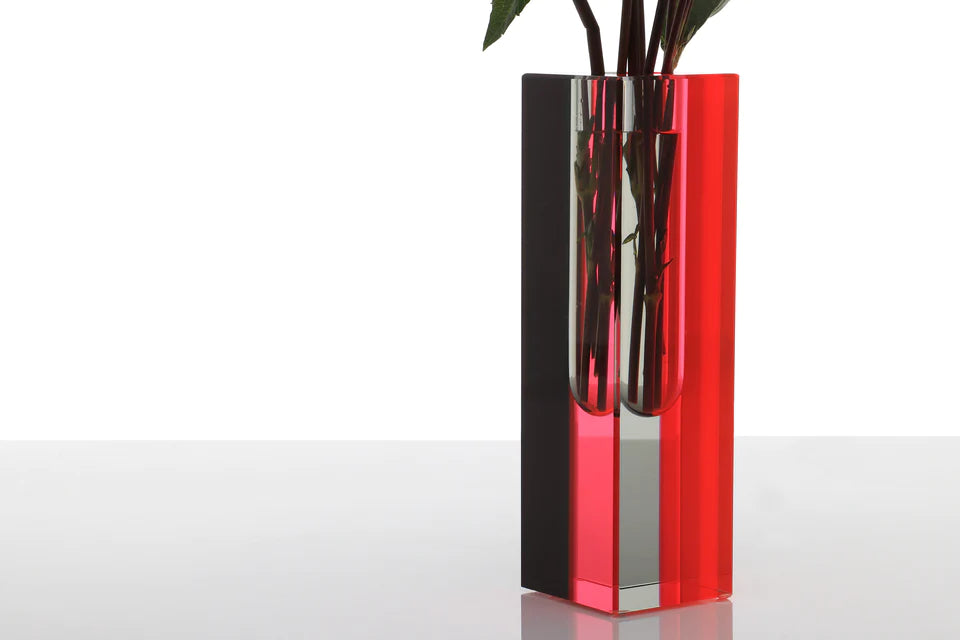 Limited Edition Eclipse Vase by Alexandra Von Furstenberg - Handcrafted Red Ceramic Home Decor for Modern Living Rooms & Luxury Gifts