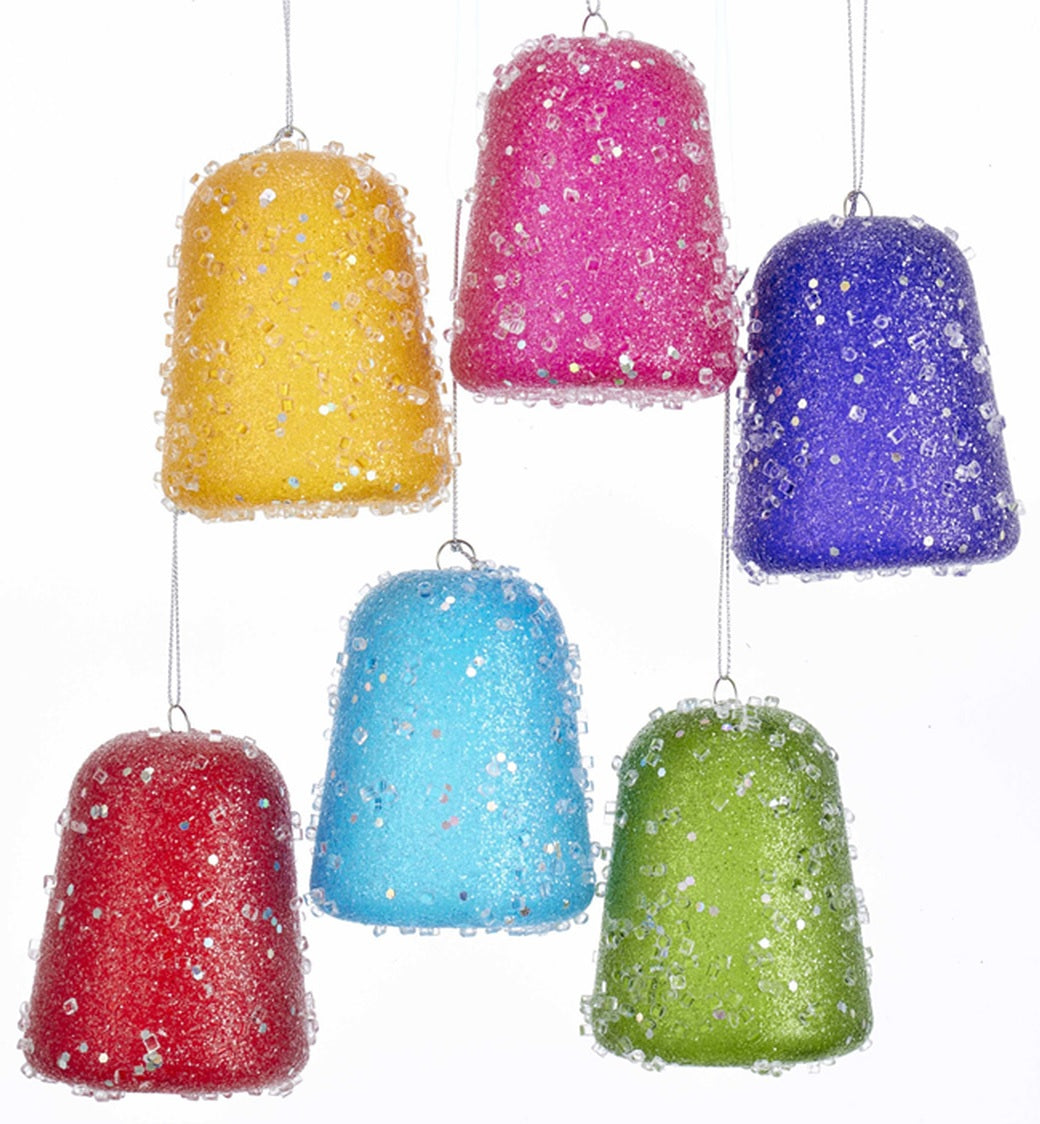 3.5 Inch Multi-Colored Gum Drop Christmas Ornaments - Set of 12 for Holiday Tree Decorations, Party Favors & Festive Home Decor