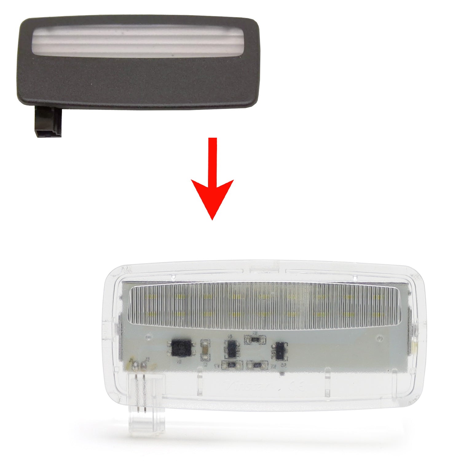 2 Pack White Full LED Sunvisor Vanity Mirror Lights for BMW E88 E93 F32 1 3 4 Series - Premium Interior Lighting Upgrade for Night Driving & Makeup Application
