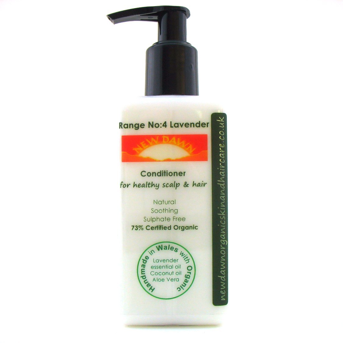 New Dawn Natural Lavender Hair Conditioner - 73% Organic Vegan Formula for Dry & Damaged Hair | No.4 Range (25ml/100ml/250ml/1L) | Deep Moisturizing & Frizz Control for Smooth, Shiny Hair - Perfect for Daily Use & Color-Treated Hair Care