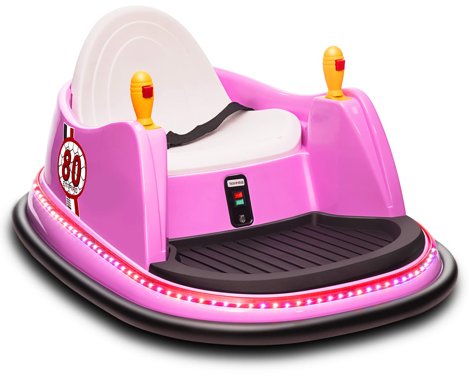 **OTTARO 6V Electric Ride-On Bumper Car for Kids – Remote Control, 360° Spin, Music & LED Lights – Purple & Pink Toddler Toy for Indoor & Outdoor Play**    *(Use Case: Perfect for birthday gifts, family fun, playgrounds, and backyard entertainment!)*