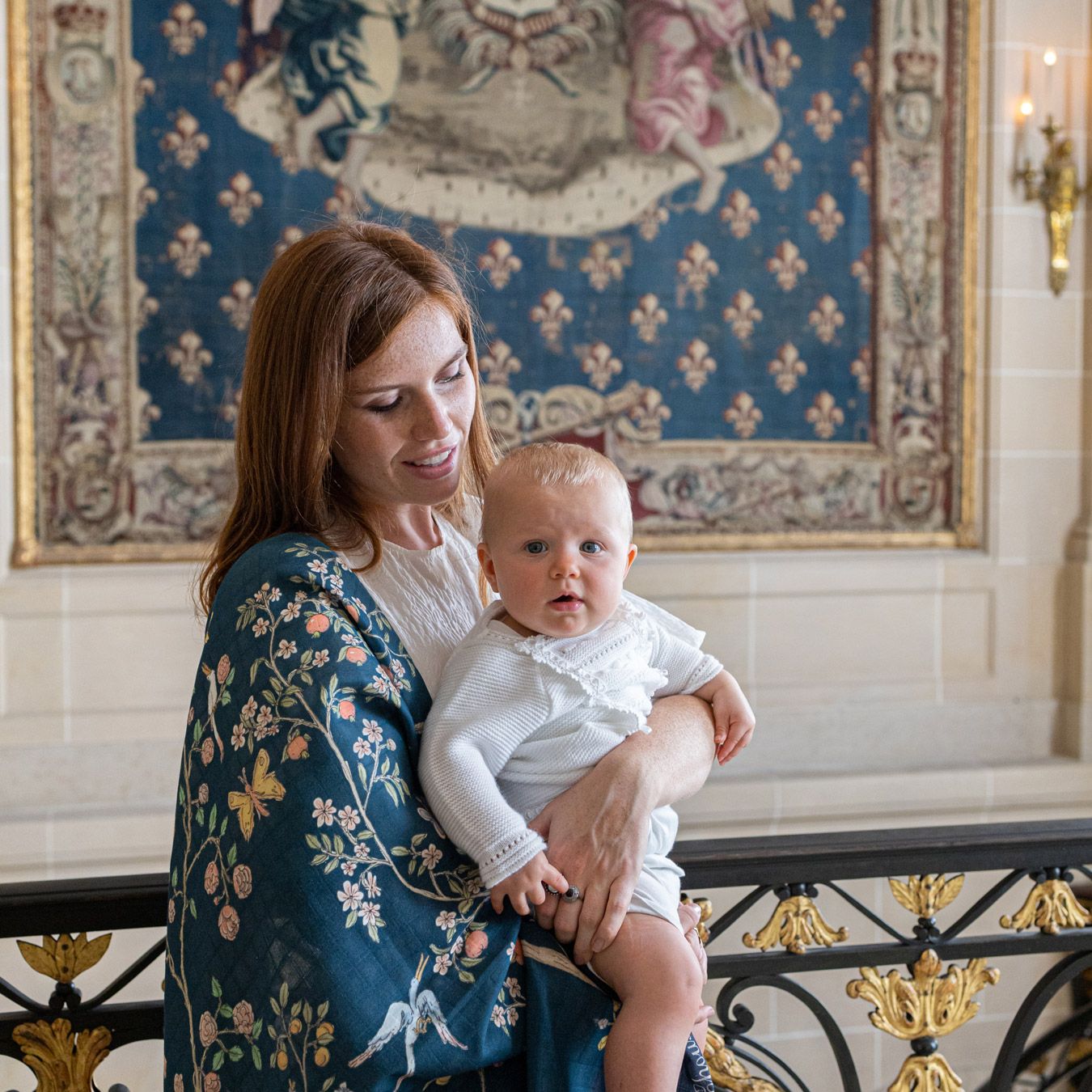 Atelier Choux Muslin in Bloom Night - Premium Organic Cotton Baby Swaddle Blanket for Newborns & Infants - Soft & Breathable Nursery Essential for Sleep, Playtime & Photo Shoots