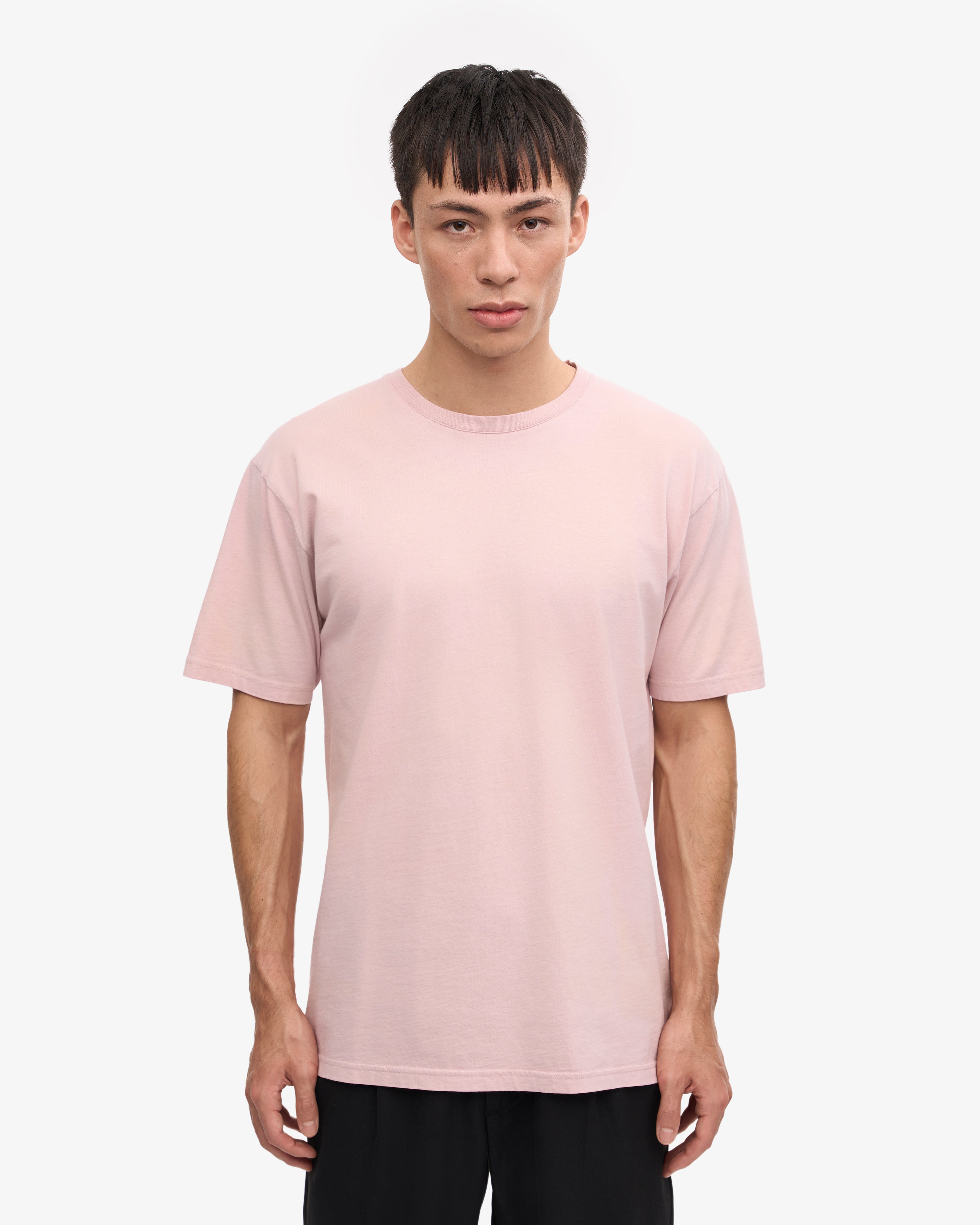 Classic Organic Cotton T-Shirt for Women - Soft Faded Pink Tee - Casual Wear, Lounge, Everyday Outfits