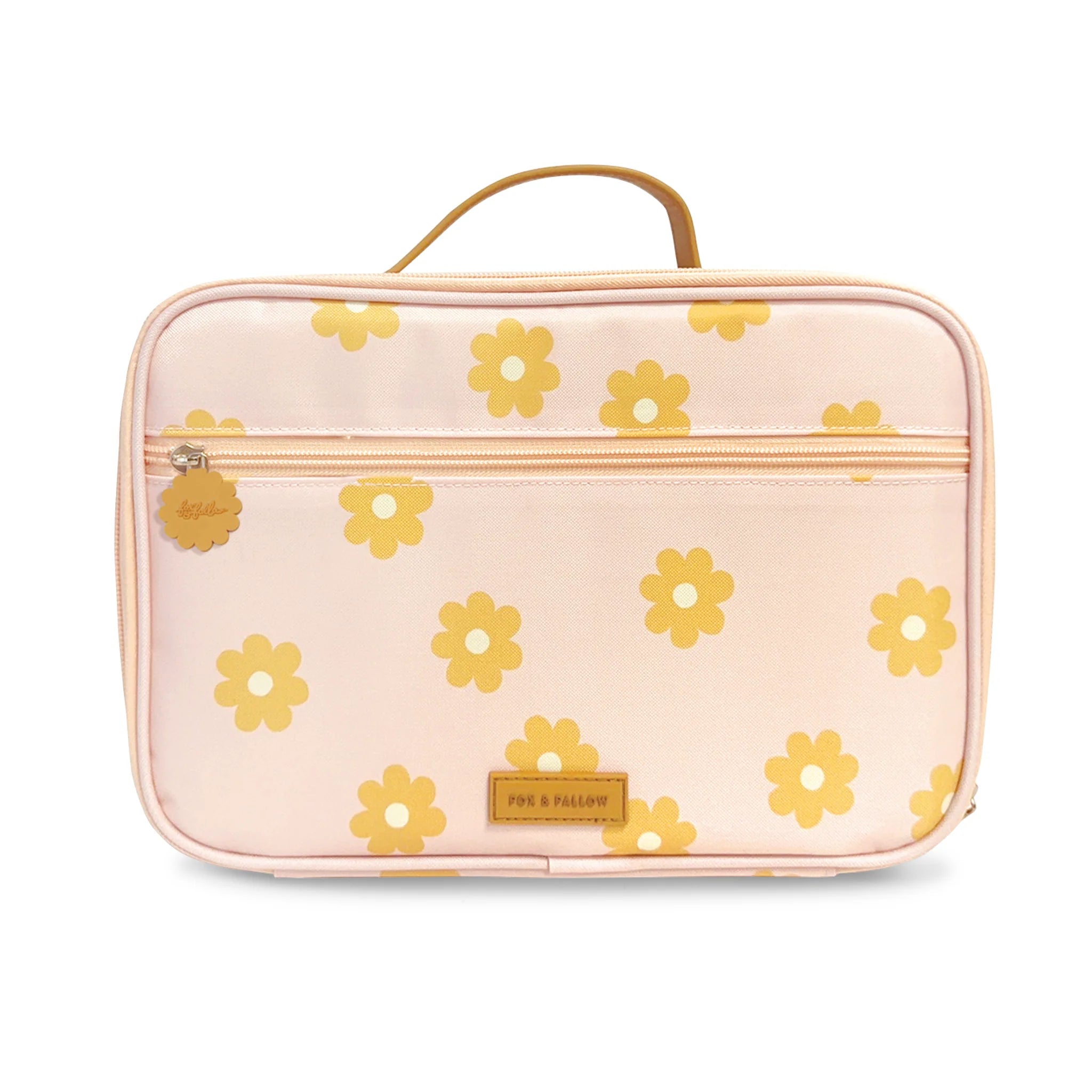 Insulated Lunch Bag with Daisy Chain Design - Perfect for School, Work, and Picnics | Leakproof & Eco-Friendly Food Container