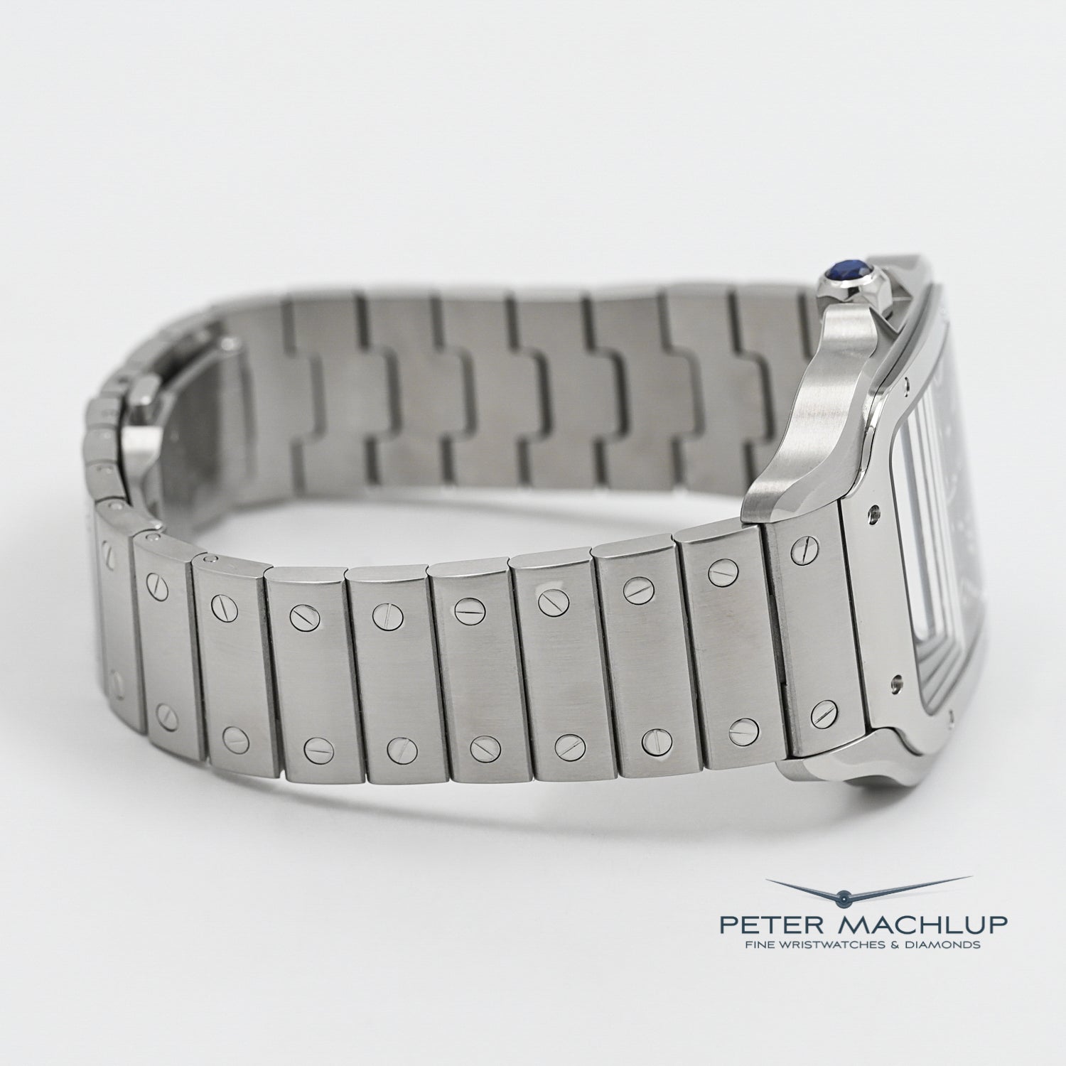 Cartier Santos LM Automatic Watch for Men - Luxury Swiss Stainless Steel Timepiece with Sapphire Crystal - Perfect for Business, Formal Events & Everyday Wear