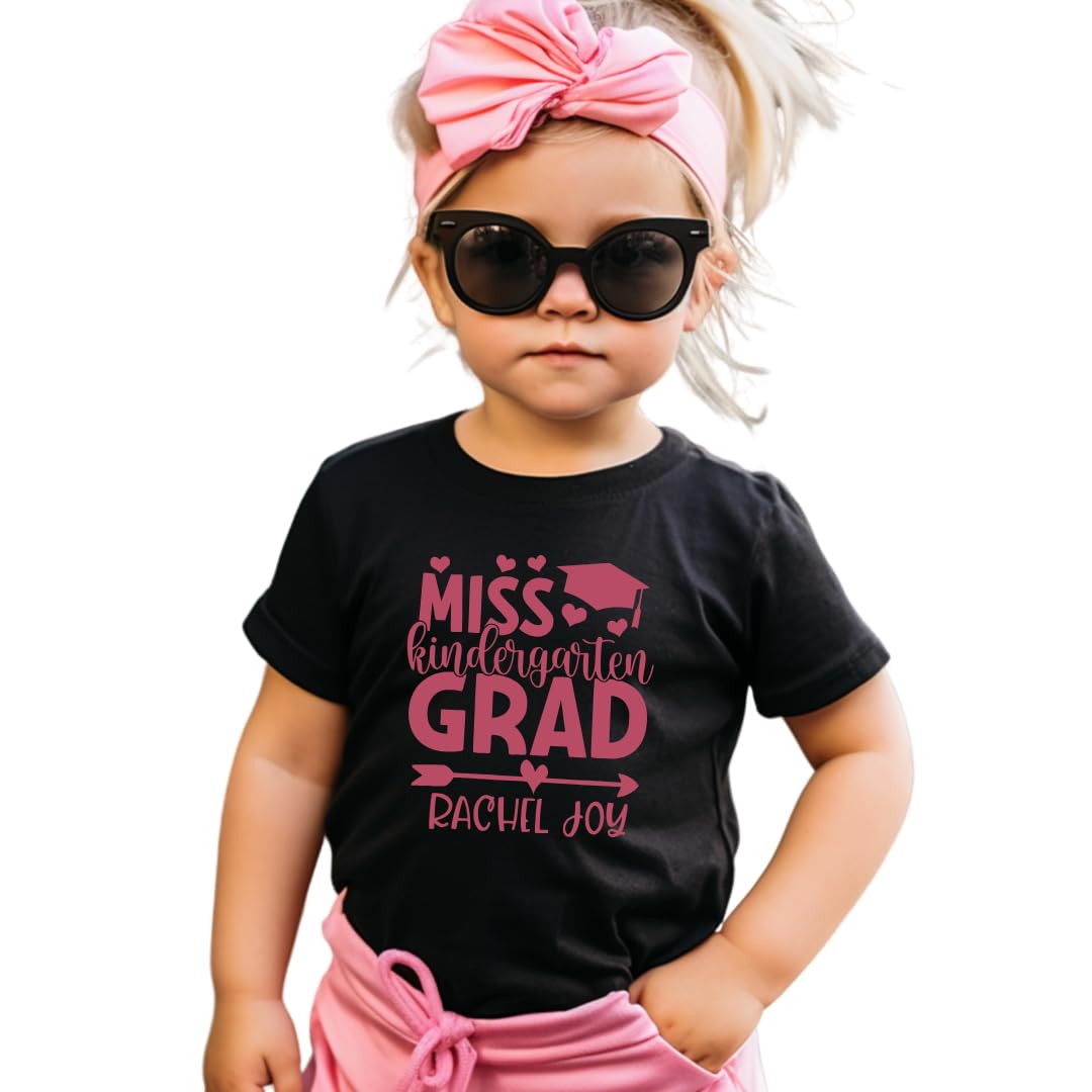 Personalized Miss Preschool Graduation T-Shirt for Toddler Girls - Cute Kindergarten Graduation Gift - Last Day of School Outfit - Perfect for Preschool Ceremonies & Photo Shoots