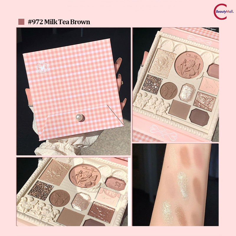 CHEERFLOR Angel Embossed Eyeshadow Palette - 12 Highly Pigmented Matte & Shimmer Eyeshadows for Day & Night Makeup Looks | Vegan & Cruelty-Free | Perfect for Parties, Weddings & Special Occasions