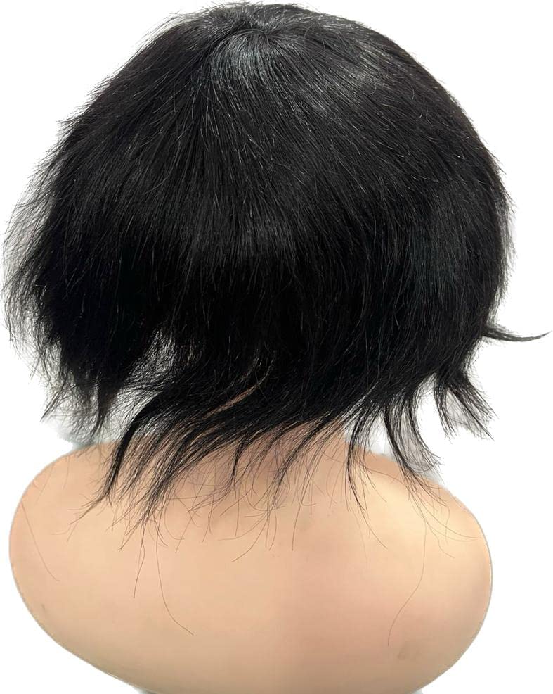 Mirage 8x6 Men's Hair Replacement System - Natural Black Toupee Wig for Thinning Hair & Bald Spot Coverage - Perfect for Daily Wear, Styling & Confidence Boost