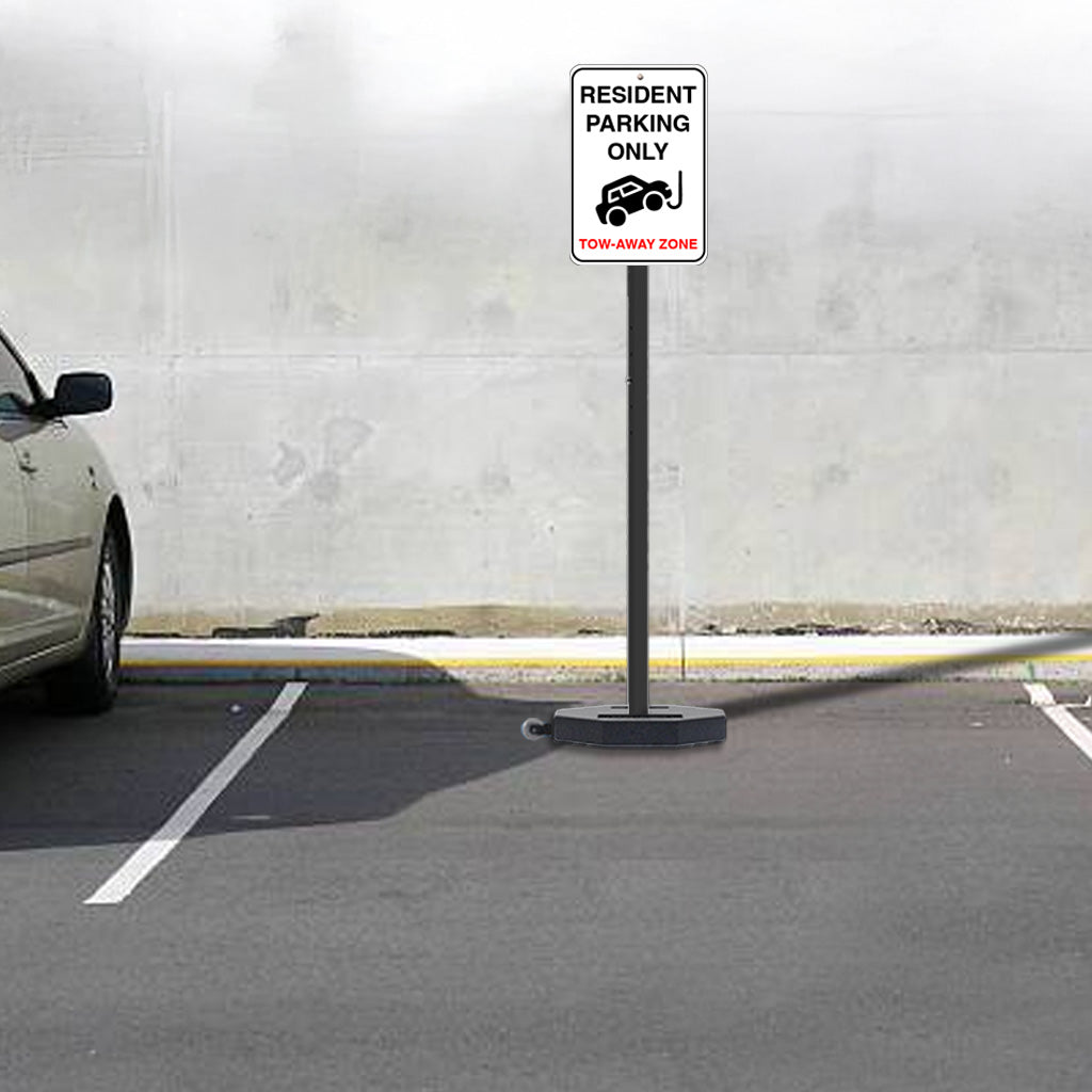 30 LB Heavy Duty Outdoor Portable Parking Lot Sign with Wheels | 60