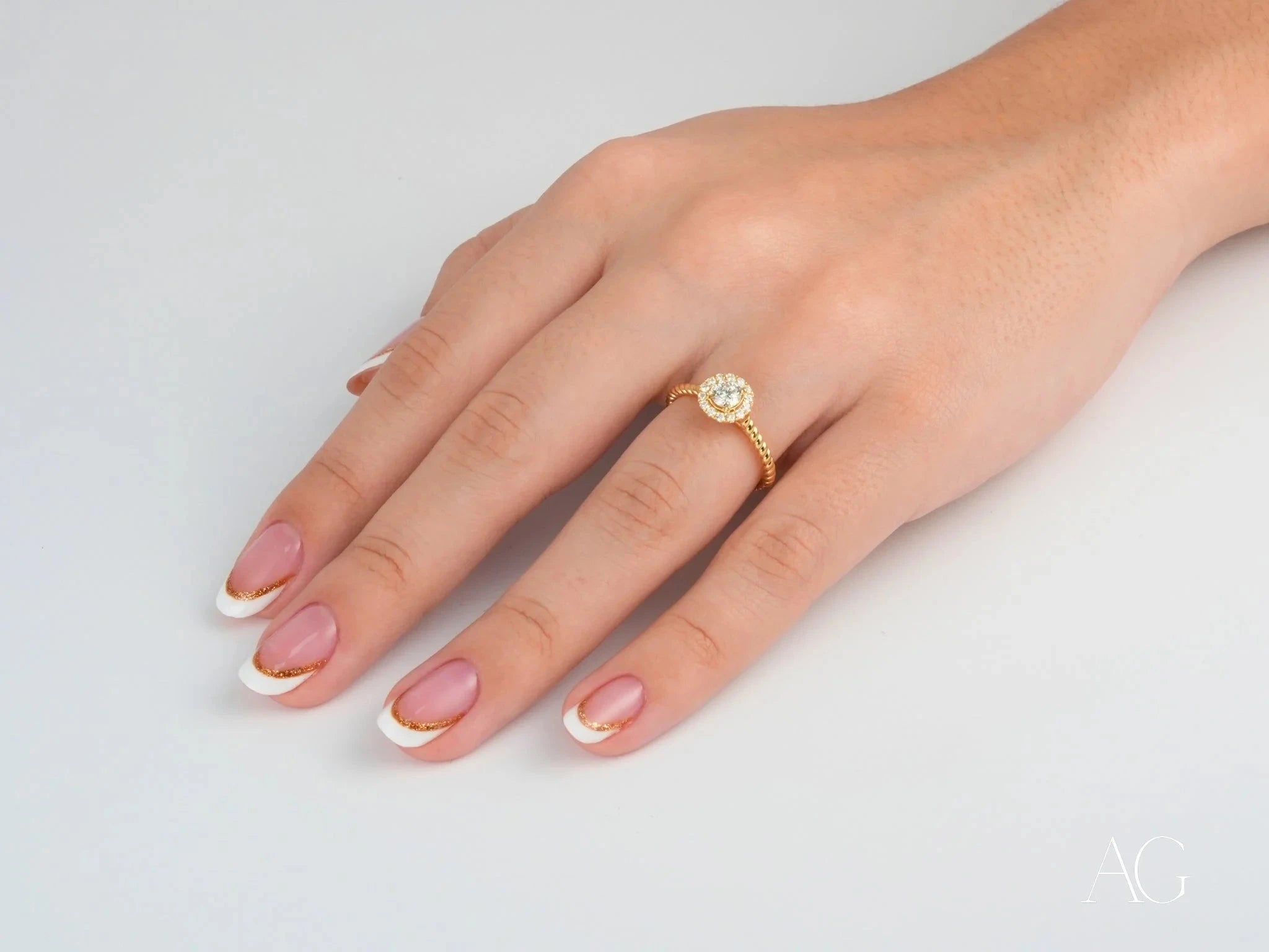 Twist of Grace Engagement Ring - Elegant Diamond Wedding Band for Women - Perfect for Proposals, Anniversaries & Romantic Occasions