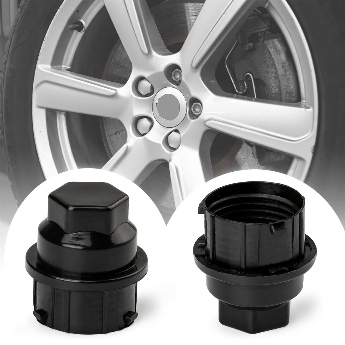 20pcs Black Wheel Lug Nut Cap Covers for Chevrolet Silverado/GMC Sierra (Fits Models 21011331, 9593028, 9593228, 9595120) - Durable Hub Caps for Truck & SUV Wheel Protection & Style Enhancement