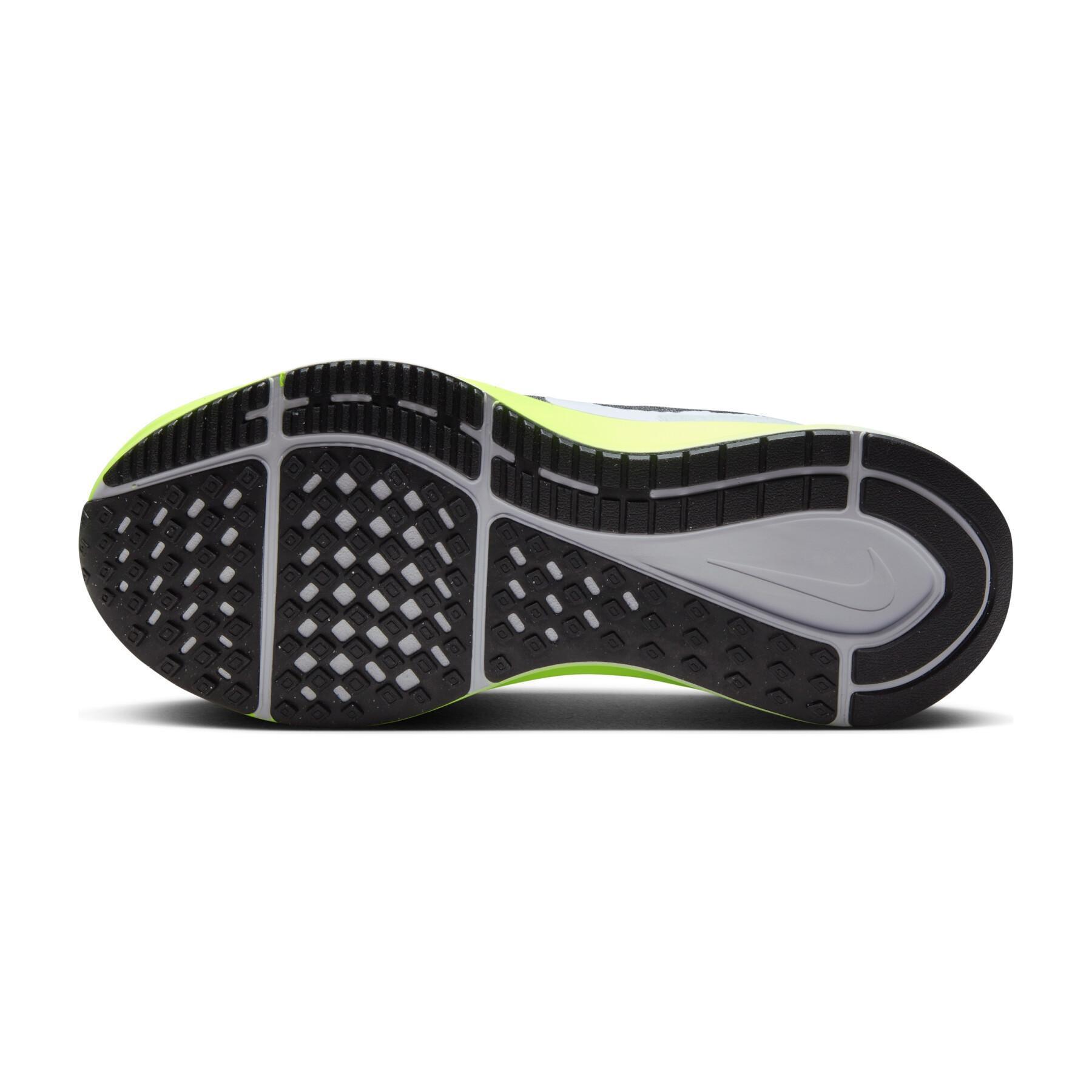 Nike Men's Structure 25 Running Shoes - Black/White/Volt/Pure Platinum | Lightweight Cushioned Support for Road Running & Training | Perfect for Marathon, Jogging & Gym Workouts
