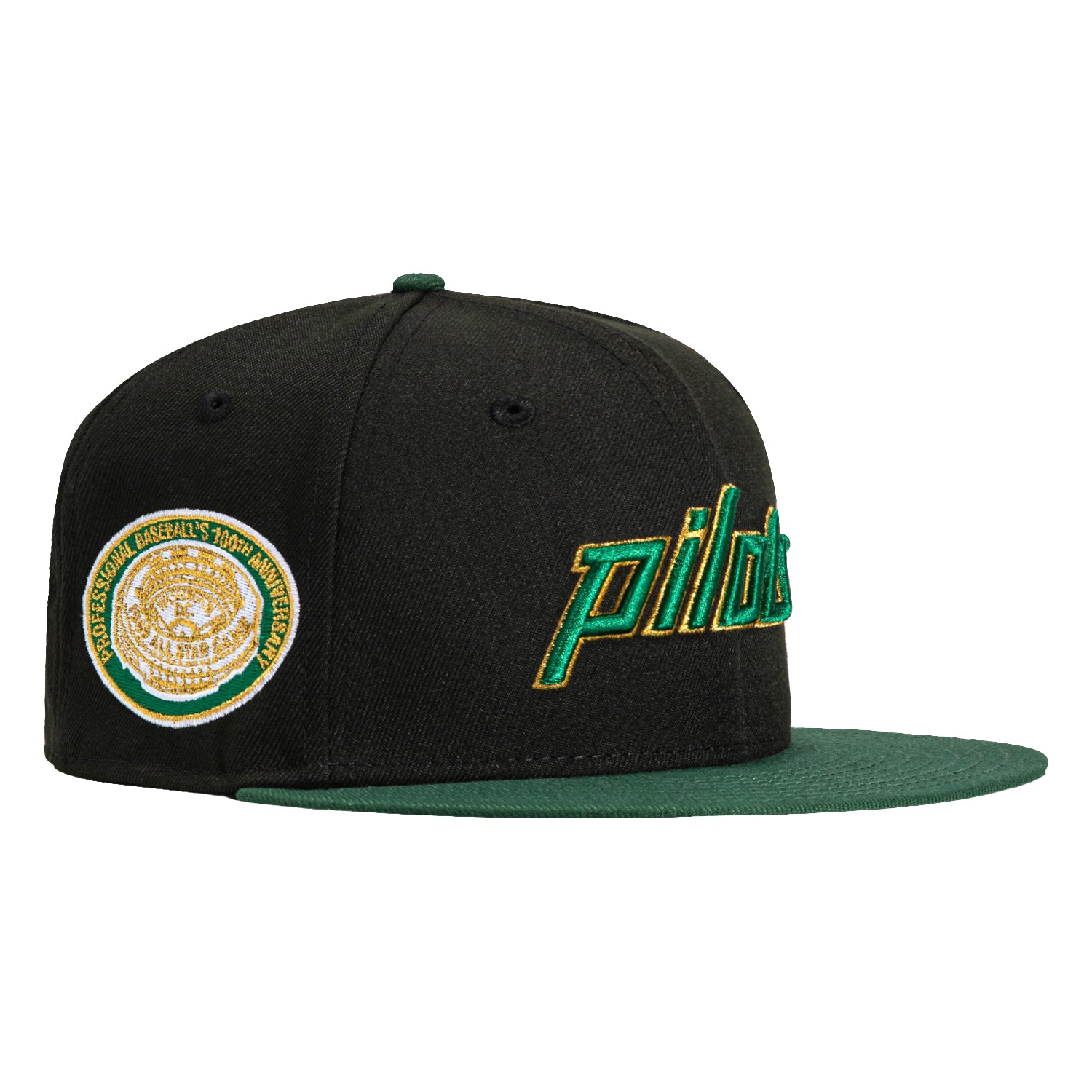New Era 59Fifty Seattle Pilots 1969 All Star Game Patch Snapback Hat - Black, Green & Gold Vintage Baseball Cap for Men | Perfect for Baseball Games, Sports Events & Streetwear Fashion