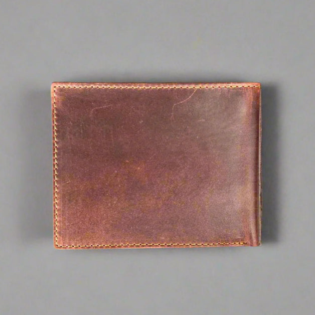 Slim Bifold Cow Leather Wallet for Men - RFID Blocking & Multiple Card Slots - Perfect for Everyday Use, Travel & Business (Brown)