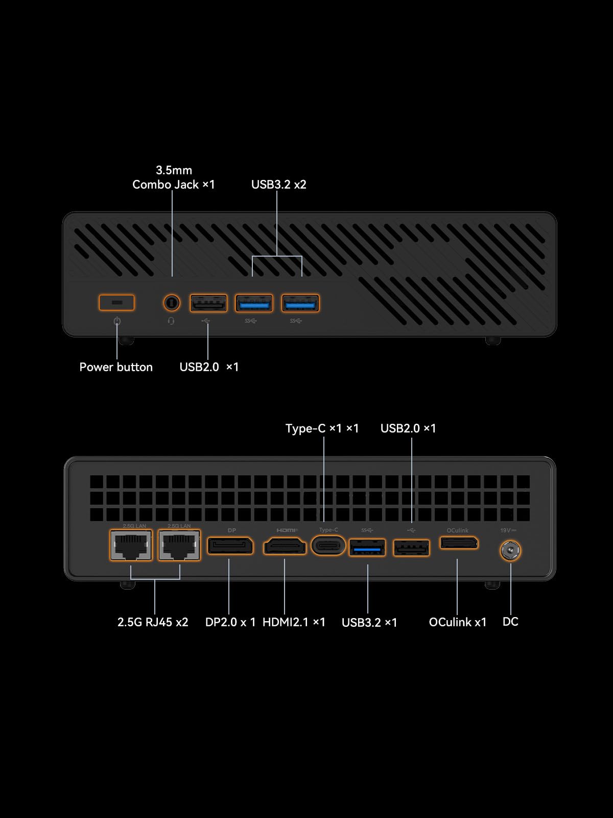 MINISFORUM MS-A1 Mini Workstation PC - AMD AMS Socket Support, 4x PCIe SSD Slots, Dual 2.5G Ethernet, HDMI/DP/USB-C Output (Barebone No OS/RAM/SSD) - Perfect for Home Office, Gaming & Graphic Design Workstations