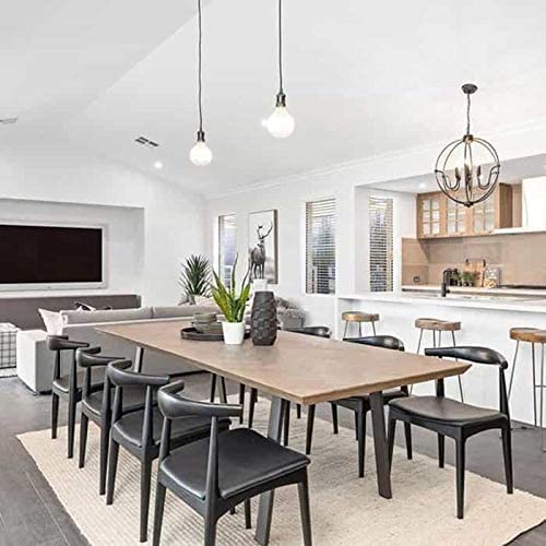 2xhome Contemporary Farmhouse Solid Wood Dining Chairs with Cushion Seat - Side Chairs for Kitchen, Living Room, Bedroom, Office - Black, Unassembled (Set of 1) - Perfect for Farmhouse Decor, Dining Sets & Home Office Furniture