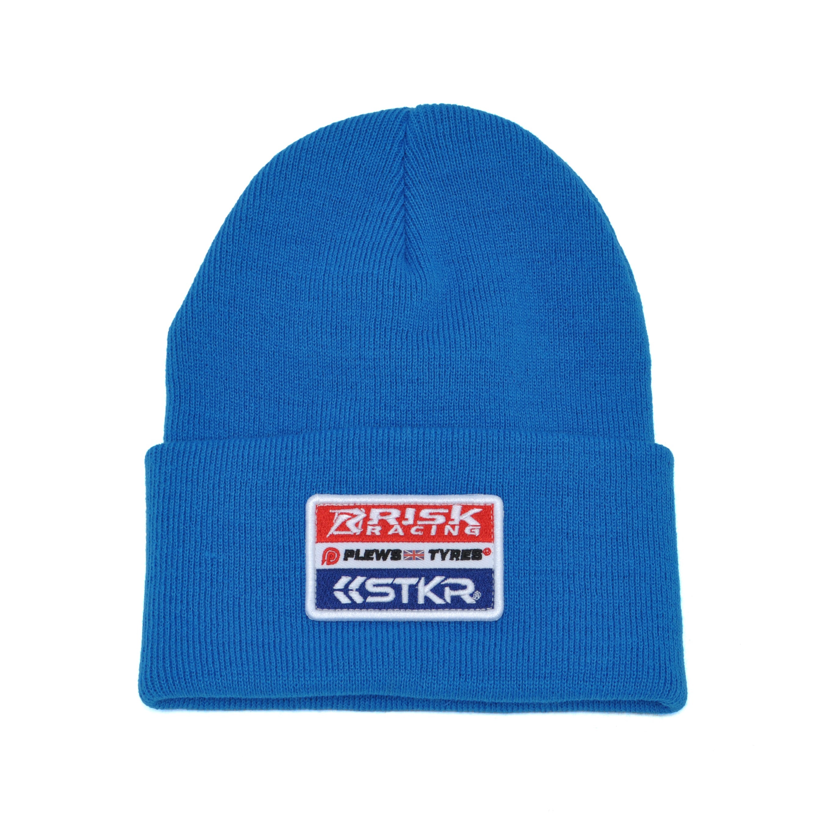 STKR Blue Team Beanie - Warm Winter Knit Hat for Men & Women - Perfect for Outdoor Activities, Sports, and Casual Wear
