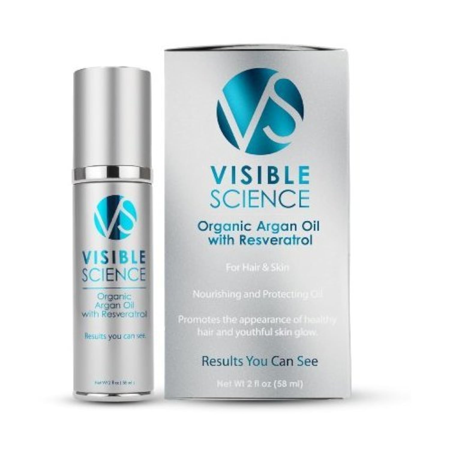 Organic Argan Oil Hair Serum with Resveratrol & Astaxanthin - Anti-Aging, Repair Damaged Hair, Non-Greasy Moisturizer - Vanilla Scented (2oz) - Perfect for Dry, Frizzy Hair & Daily Nourishment