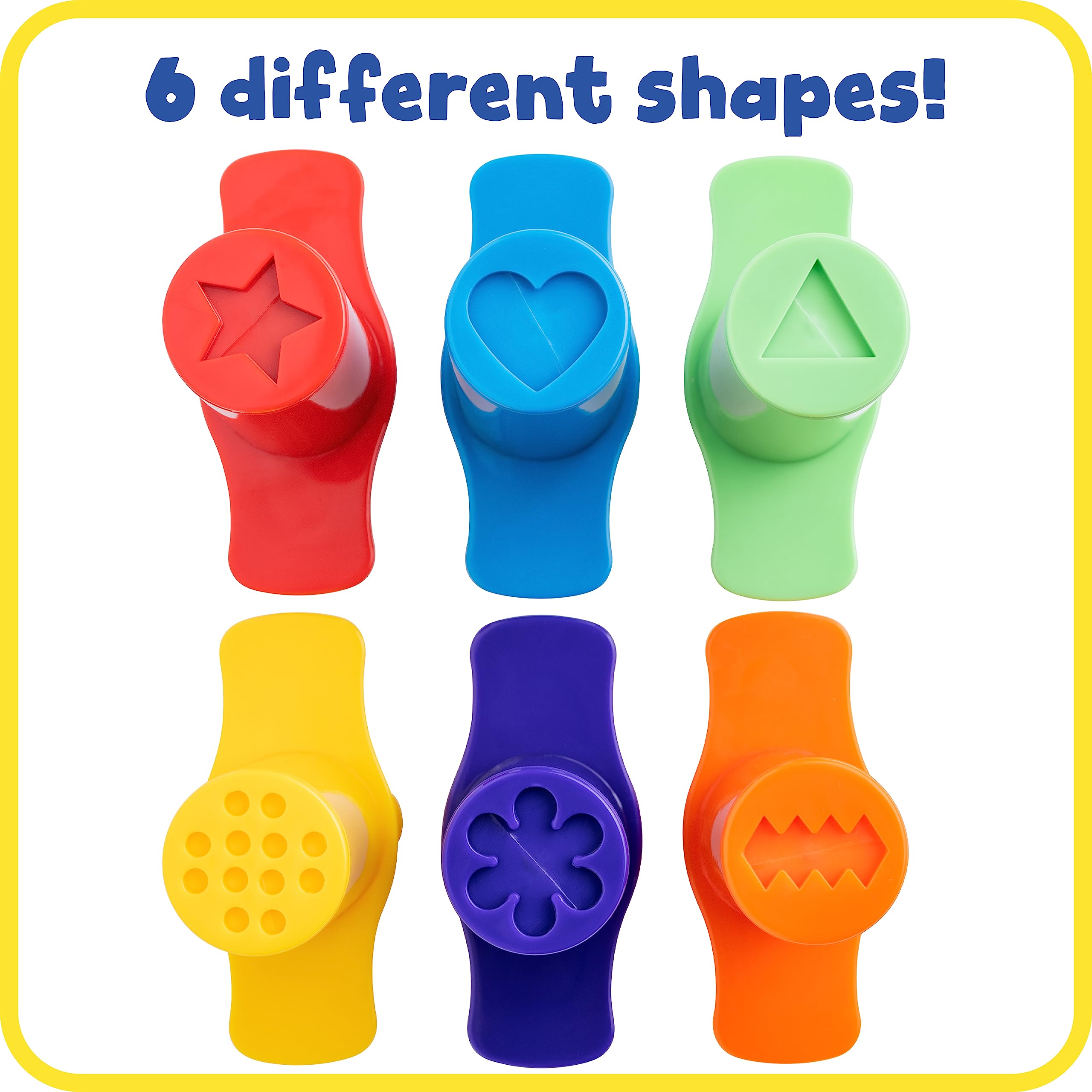 READY 2 LEARN Dough Extruders Set of 6 - Kids Play Dough Tools for Molding & Sculpting | Art Supplies for Toddlers Ages 2+ | Perfect for Preschool Activities & Sensory Play