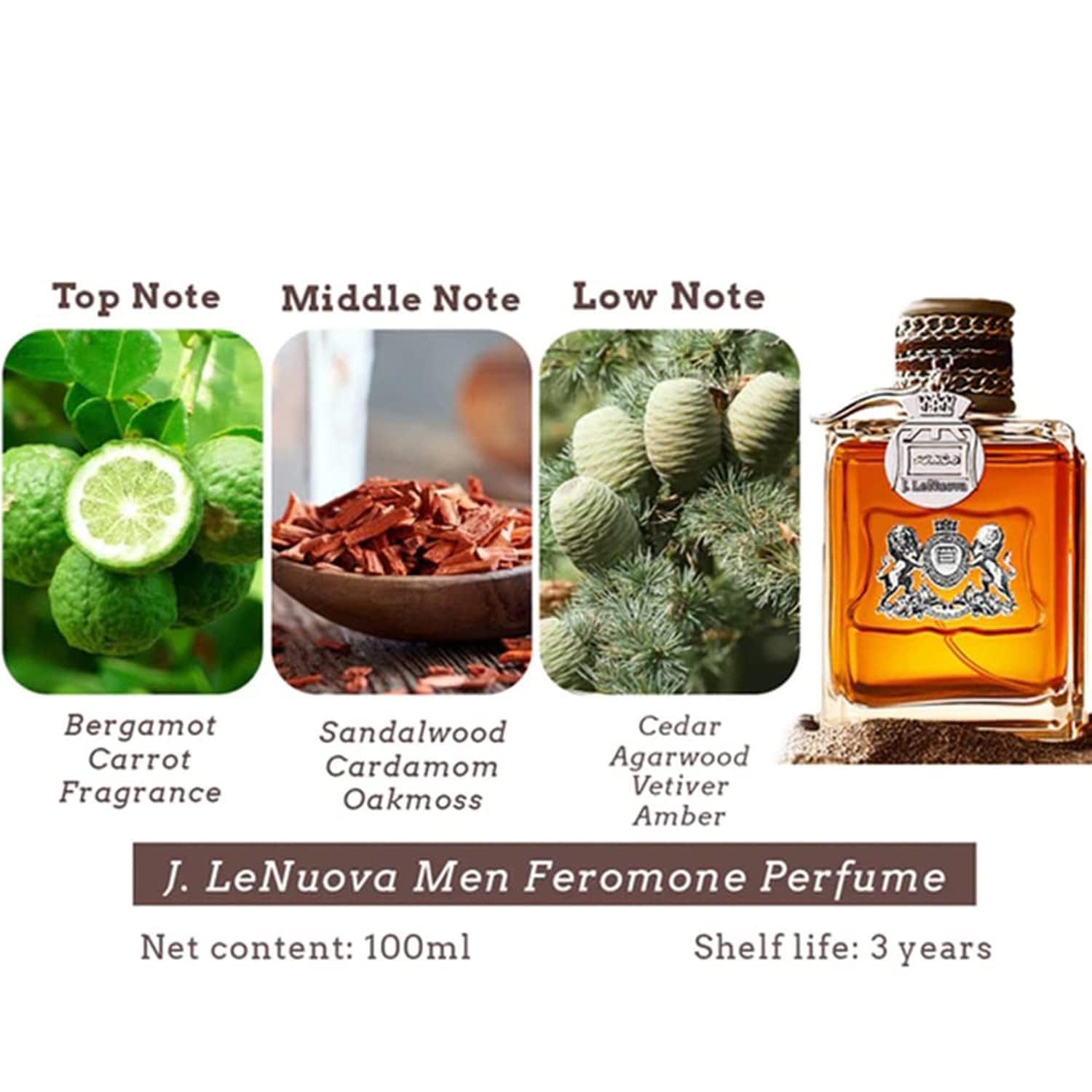 JADOURE Alpha Men Pheromone Cologne - Long Lasting Attraction Perfume for Men to Attract Women (100ml) - Romantic Dates, Night Out & Confidence Booster