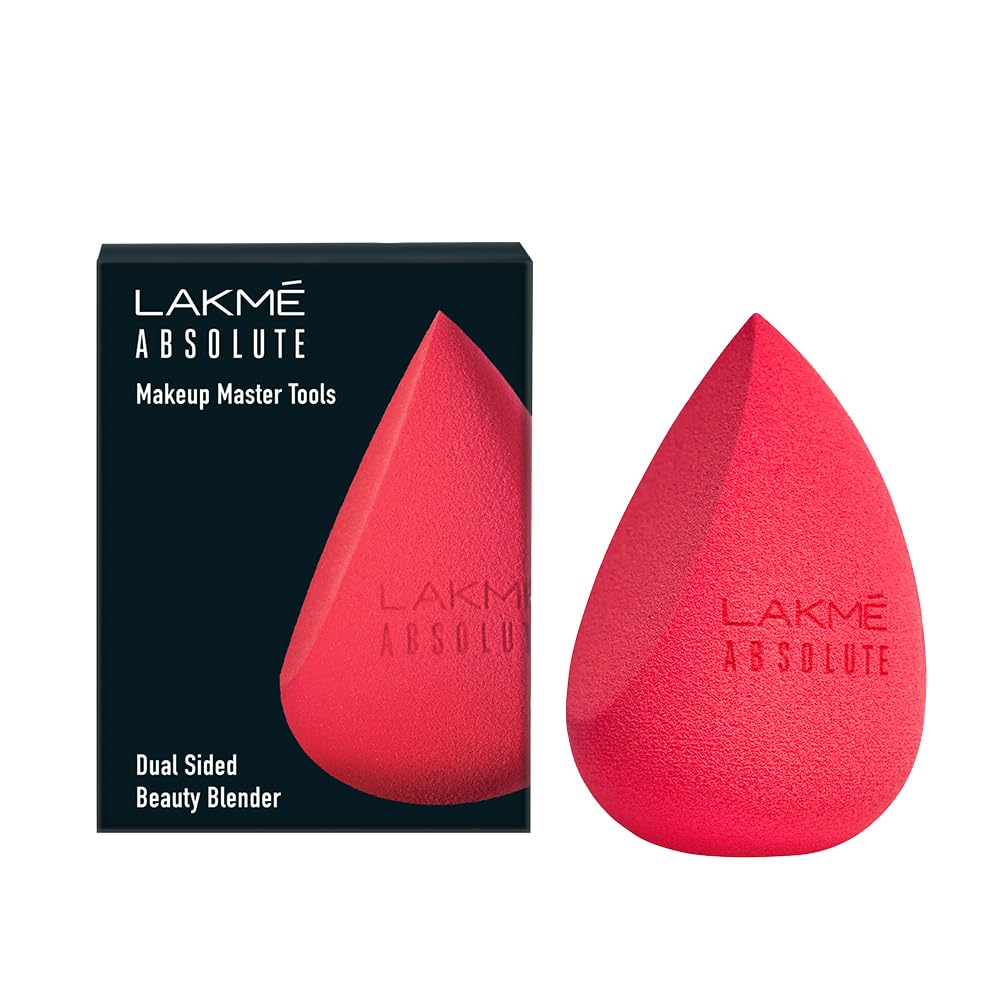 Lakme Absolute Makeup Master Tools - Dual Ended Beauty Blender Sponge for Flawless Foundation & Concealer Application | Perfect for Professional Makeup Artists & Home Use