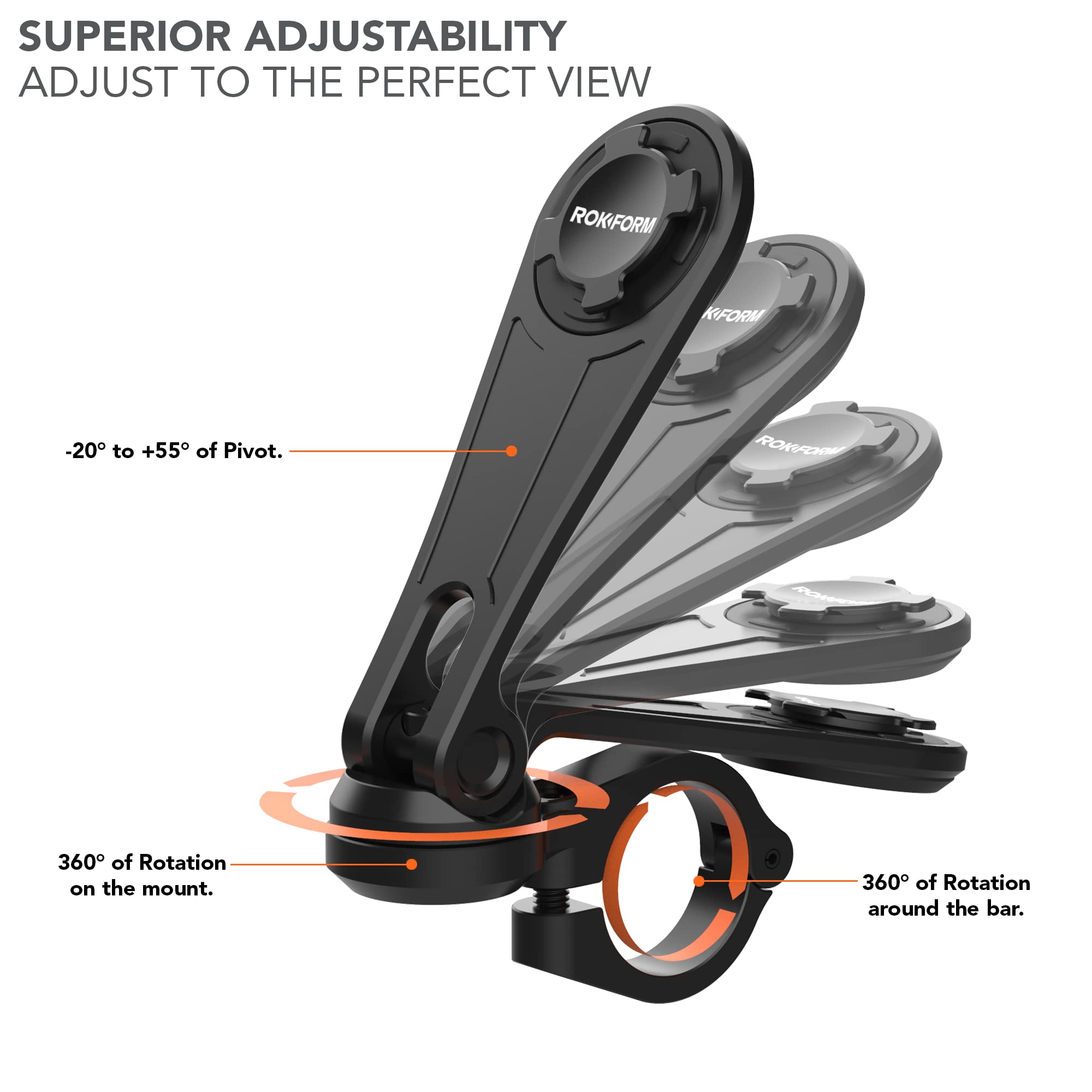 Rokform Rugged Case for iPhone 12 Pro Max with Motorcycle Handlebar Mount | Shockproof Protective Cover | Perfect for Motorcycle Riders, Outdoor Adventures & Extreme Sports