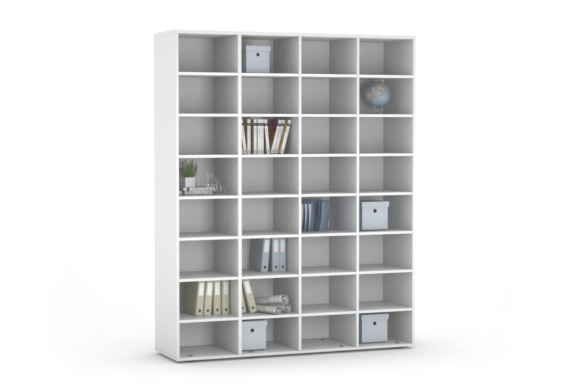 4-Tier Open Pigeon Hole Storage Unit with 4 Compartments - Perfect for Office, Home & Classroom Organization