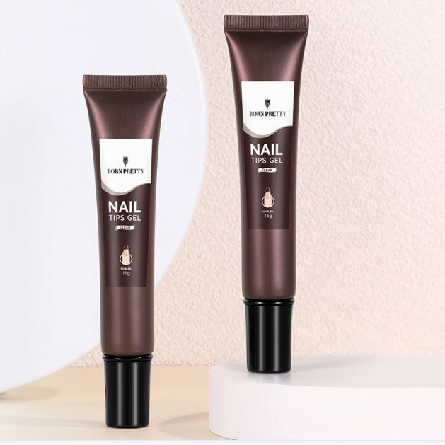 Born Pretty Gel Nail Tips in a Tube - Easy DIY Nail Extensions for Salon-Quality Manicures at Home | Perfect for Nail Art, Acrylics & French Tips