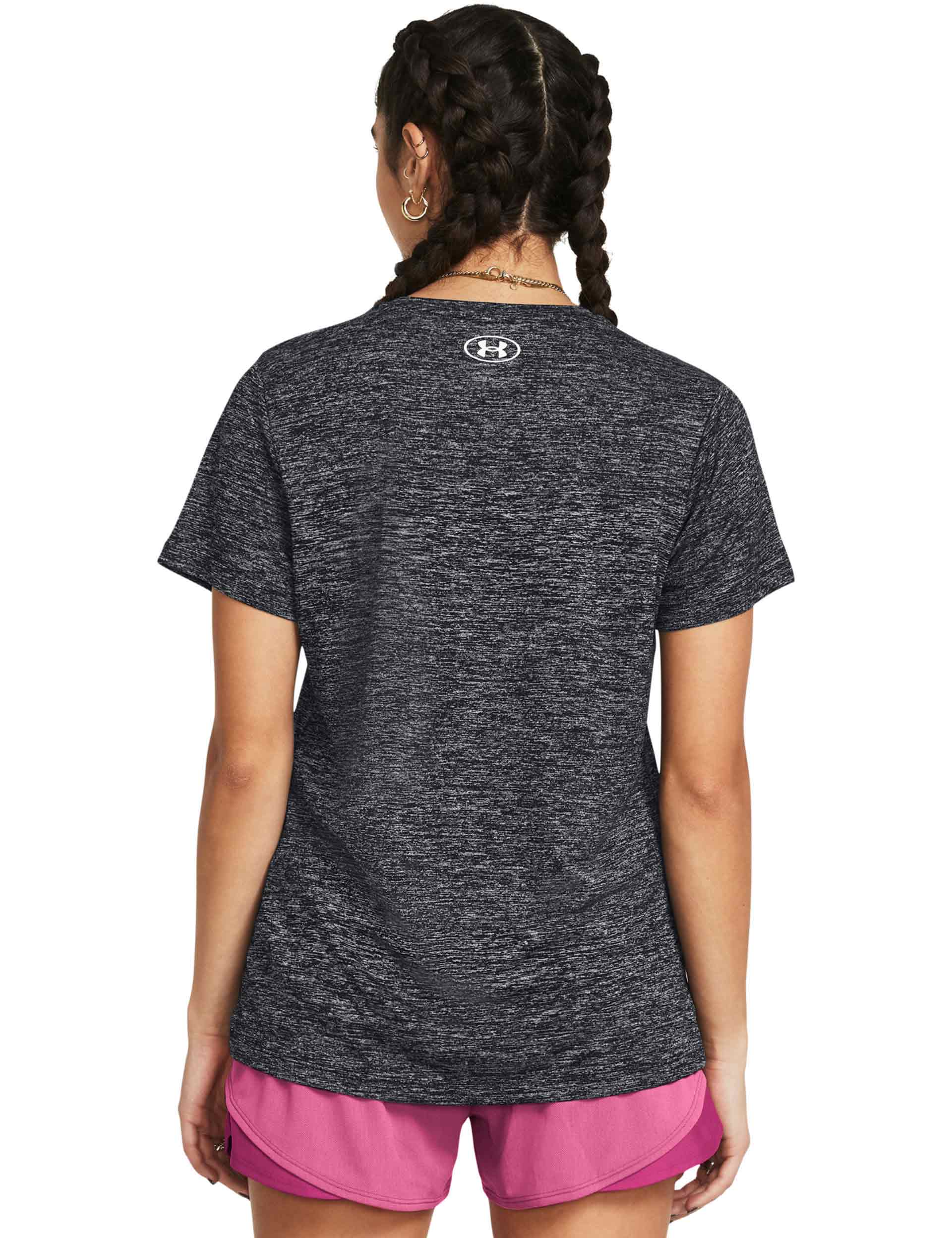UA Tech Twist Short Sleeve T-Shirt - Black & White | Moisture-Wicking Athletic Top for Men's Workout & Running