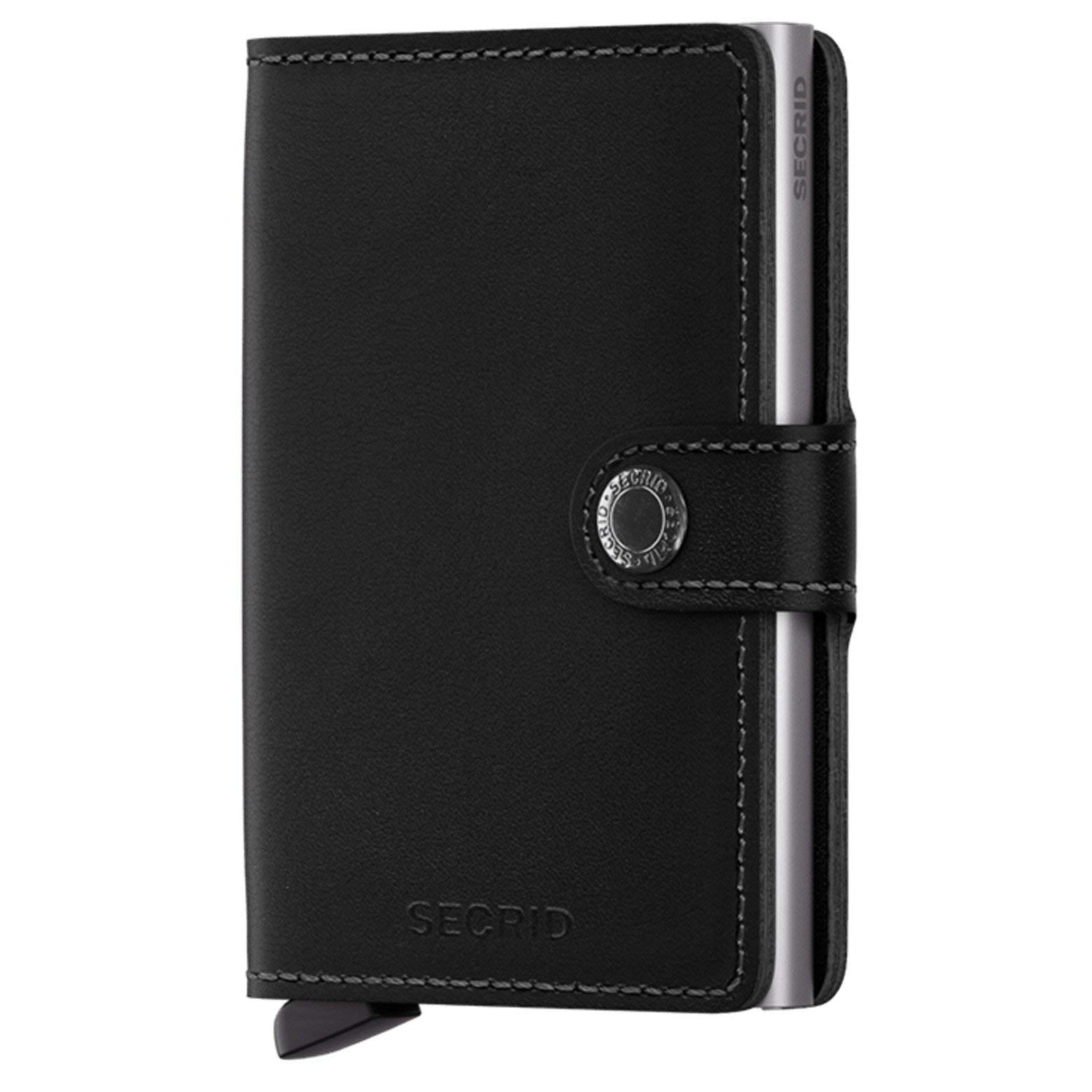Secrid Men's Mini RFID Blocking Leather Wallet - Slim 16mm Brown Card Holder for 12 Cards | Premium Genuine Leather | Perfect for Travel, Business & Everyday Carry