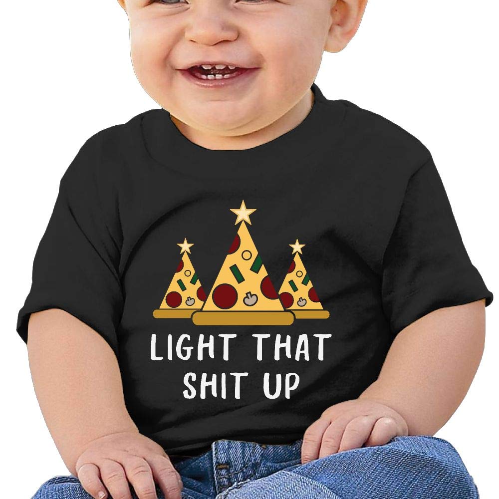 LLiYing-D Light That Shit Up Christmas Candles | 6-24 Months Baby Boys & Girls Sport Style T-Shirts | Perfect for Holiday Photos, Family Gatherings & Festive Outfits