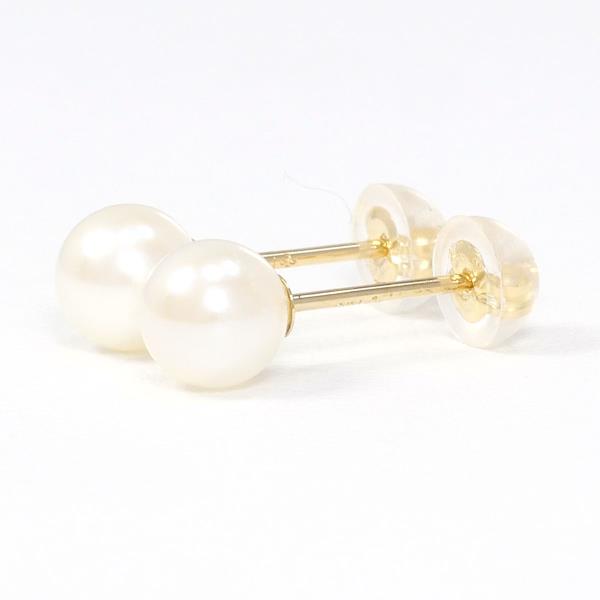 18K Yellow Gold Pearl Earrings for Women - Elegant Pearl Jewelry for Wedding, Party & Special Occasions