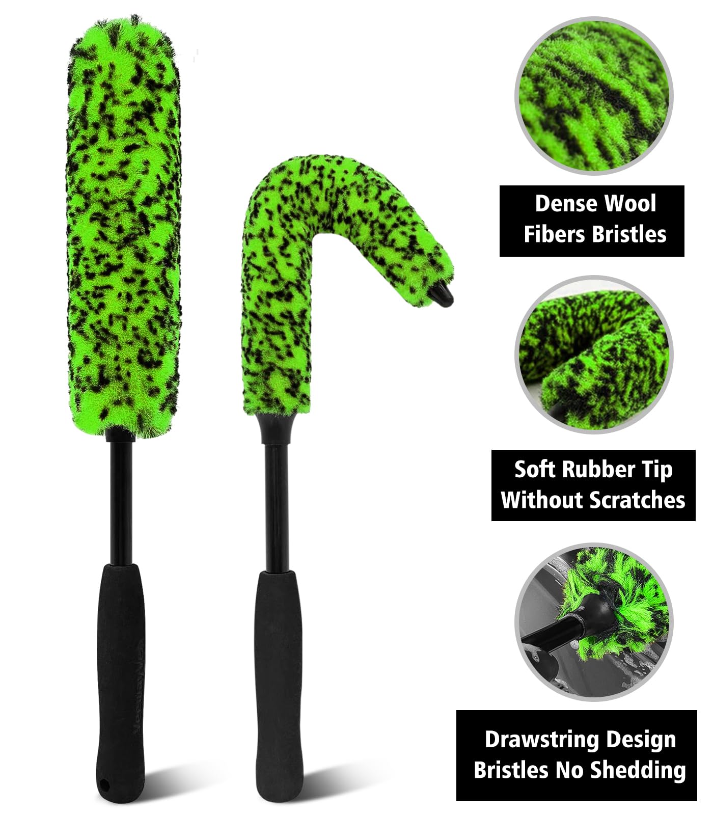 3PCS Wheel Cleaning Brush Kit - 16
