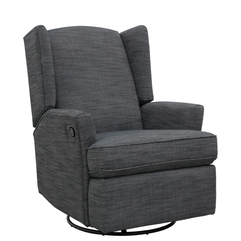 Hemingway Swivel Recliner Chair - Second Story Home Comfortable Leather Reclining Chair with 360° Rotation - Perfect for Living Room, Home Theater & Office Relaxation