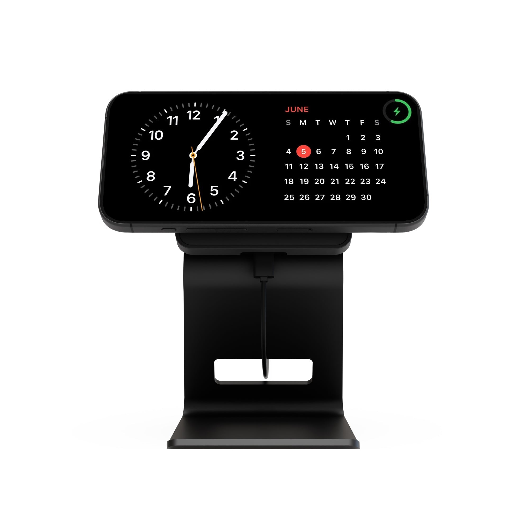 Fast Wireless Charging Stand for iPhone - Matte Black MagSafe® Compatible Charger | Perfect for Home, Office & Travel