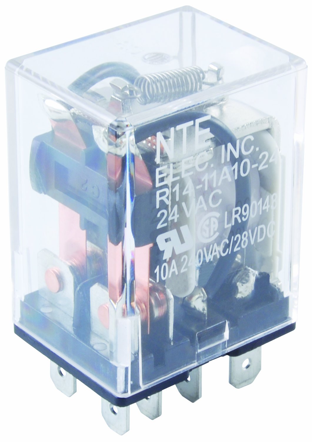 NTE ELECTRONICS R18-11A20-120 DPDT Power Relay 20A 120VAC with Jones Plug Terminals - Heavy Duty Tungsten Lamp Switching for Industrial Equipment & HVAC Systems