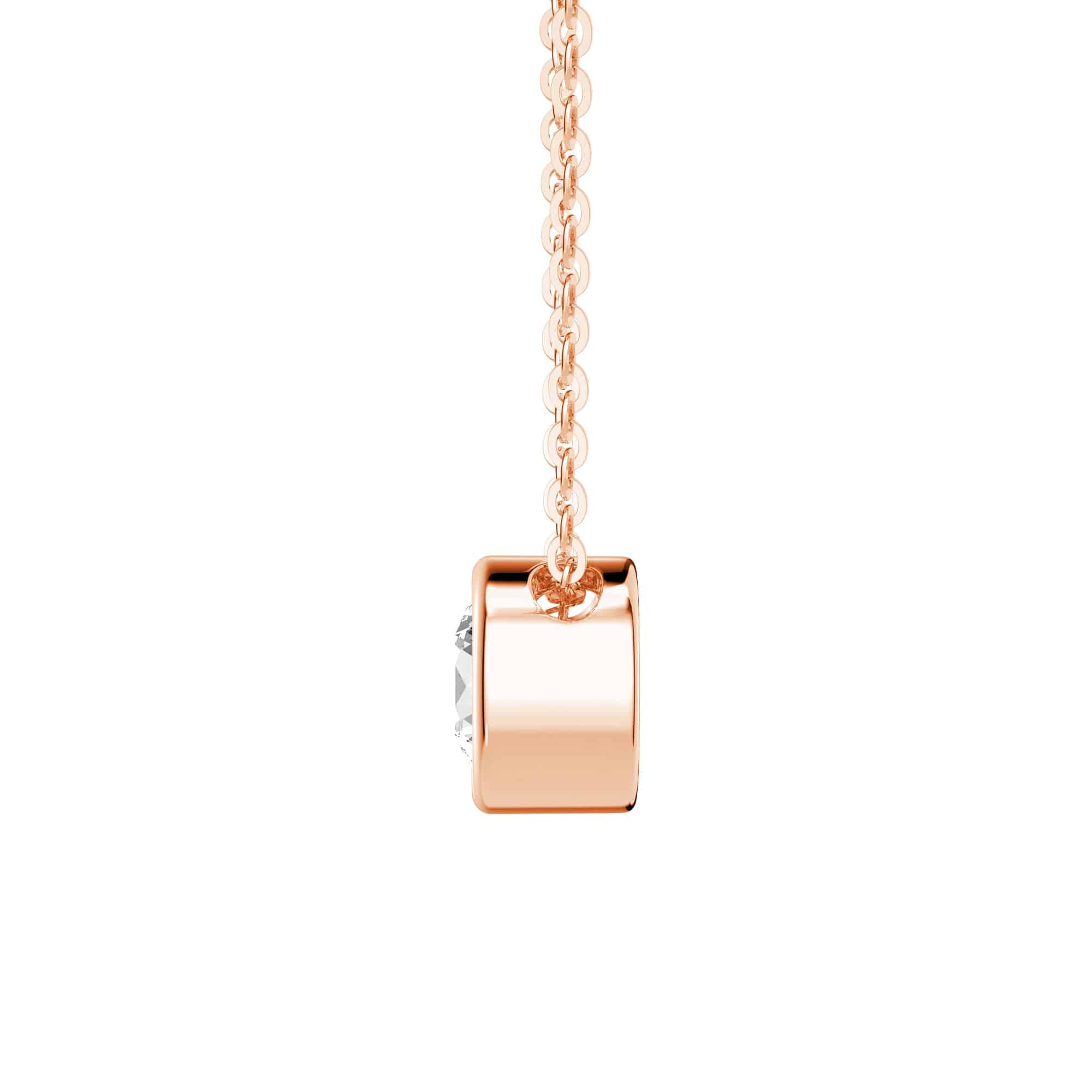 1 CT Round Cut Moissanite Bezel Set Pendant Necklace - Elegant Solitaire Jewelry for Women, Perfect for Weddings, Anniversaries & Special Occasions