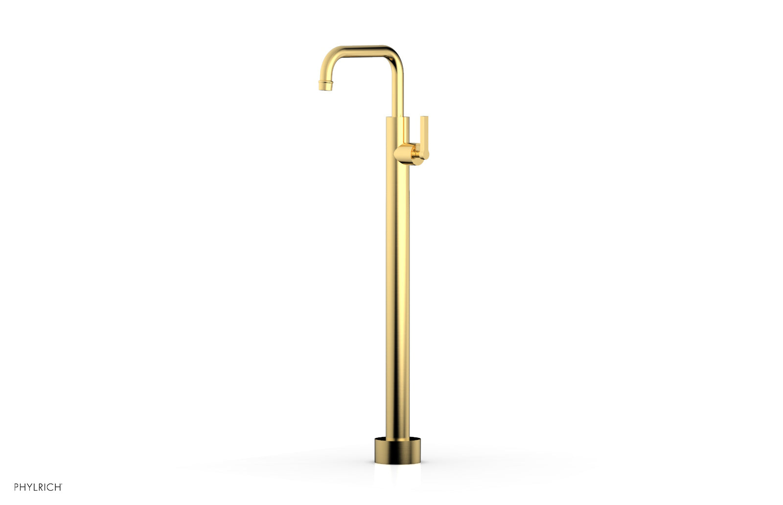 HEX MODERN Tall Floor Mount Tub Filler with Lever Handle 501 55 02 - Premium Bathtub Faucet for Modern Bathroom & Spa Relaxation