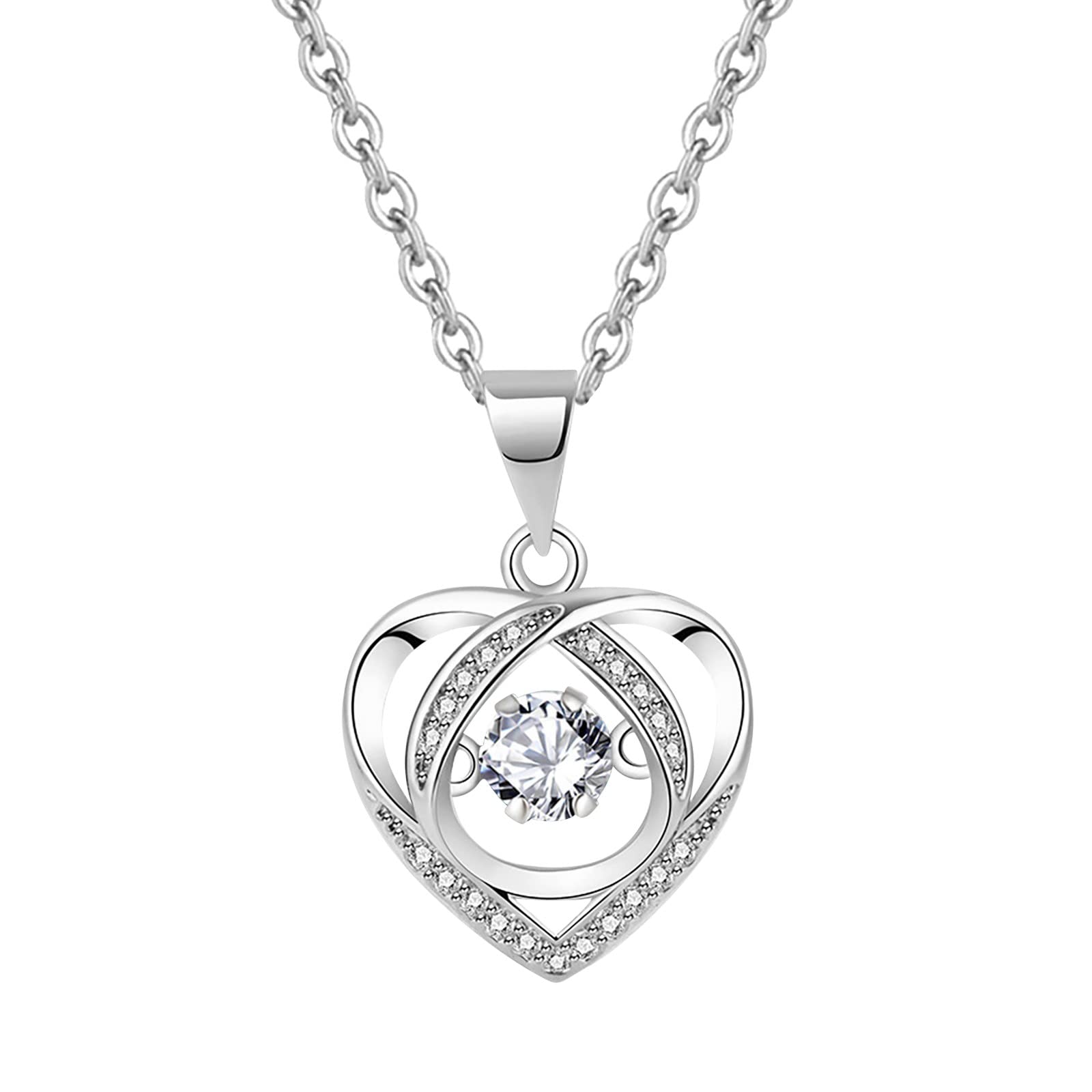 Movement Angel Necklace - Love Eternal Pendant with Beating Heart Design | Simple Gold Chain Necklace for Women | Perfect Gift for Valentine's Day, Anniversary & Romantic Occasions