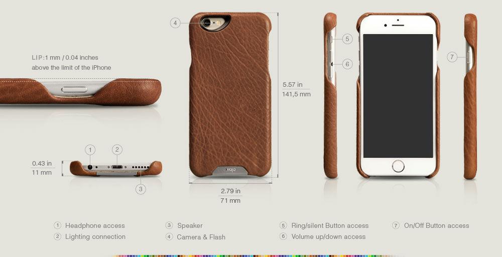 Premium Leather iPhone 6/6s Case with Secure Grip - Perfect for Everyday Protection & Style | Office, Travel, Commute