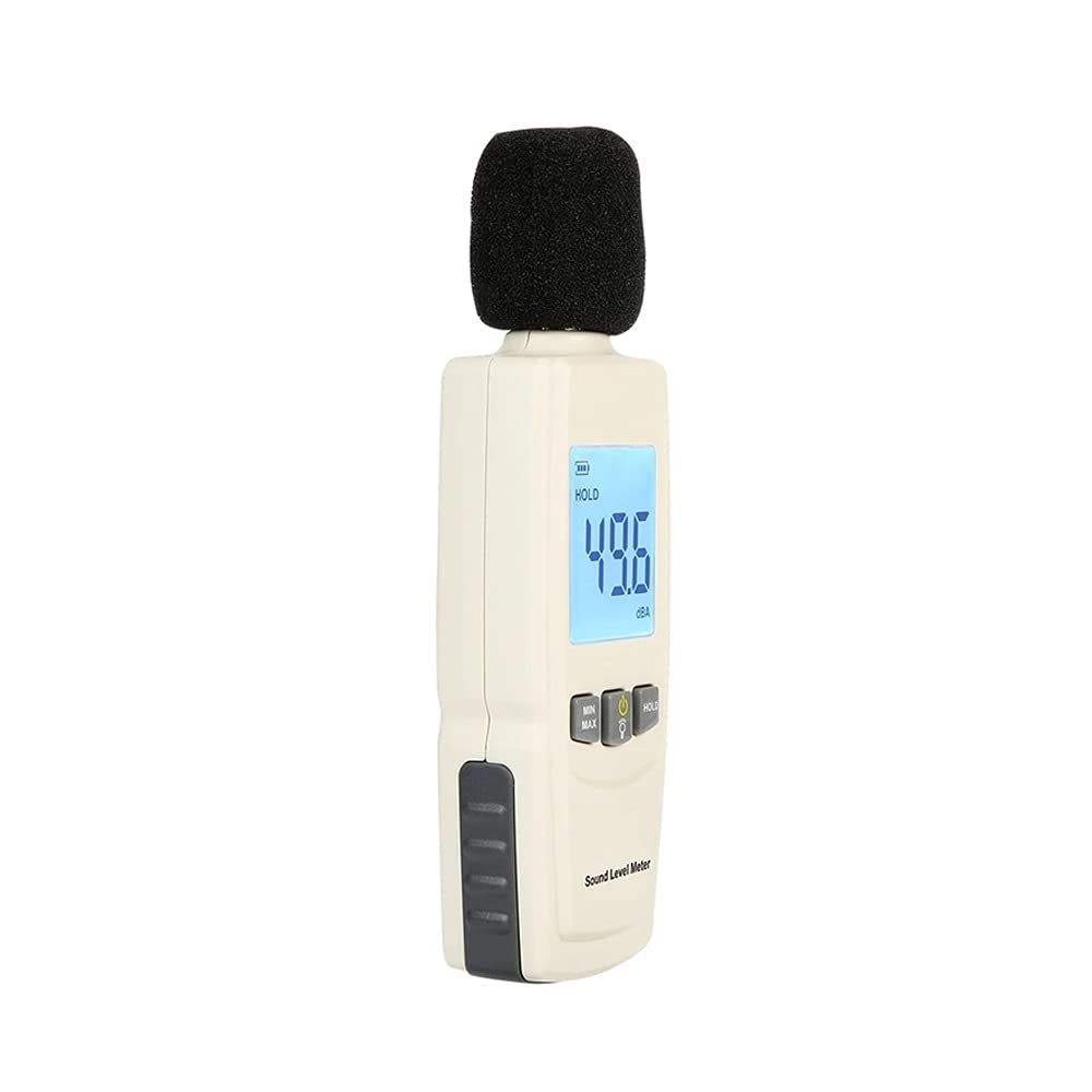 UXZDX CUJUX Digital Sound Decibel Meter - Professional Noise Level Tester with LCD Display, 30-130dB Range, Audio Detector for Home, Workplace & Industrial Noise Measurement (Ideal for Factories, Concerts & Office Environments)