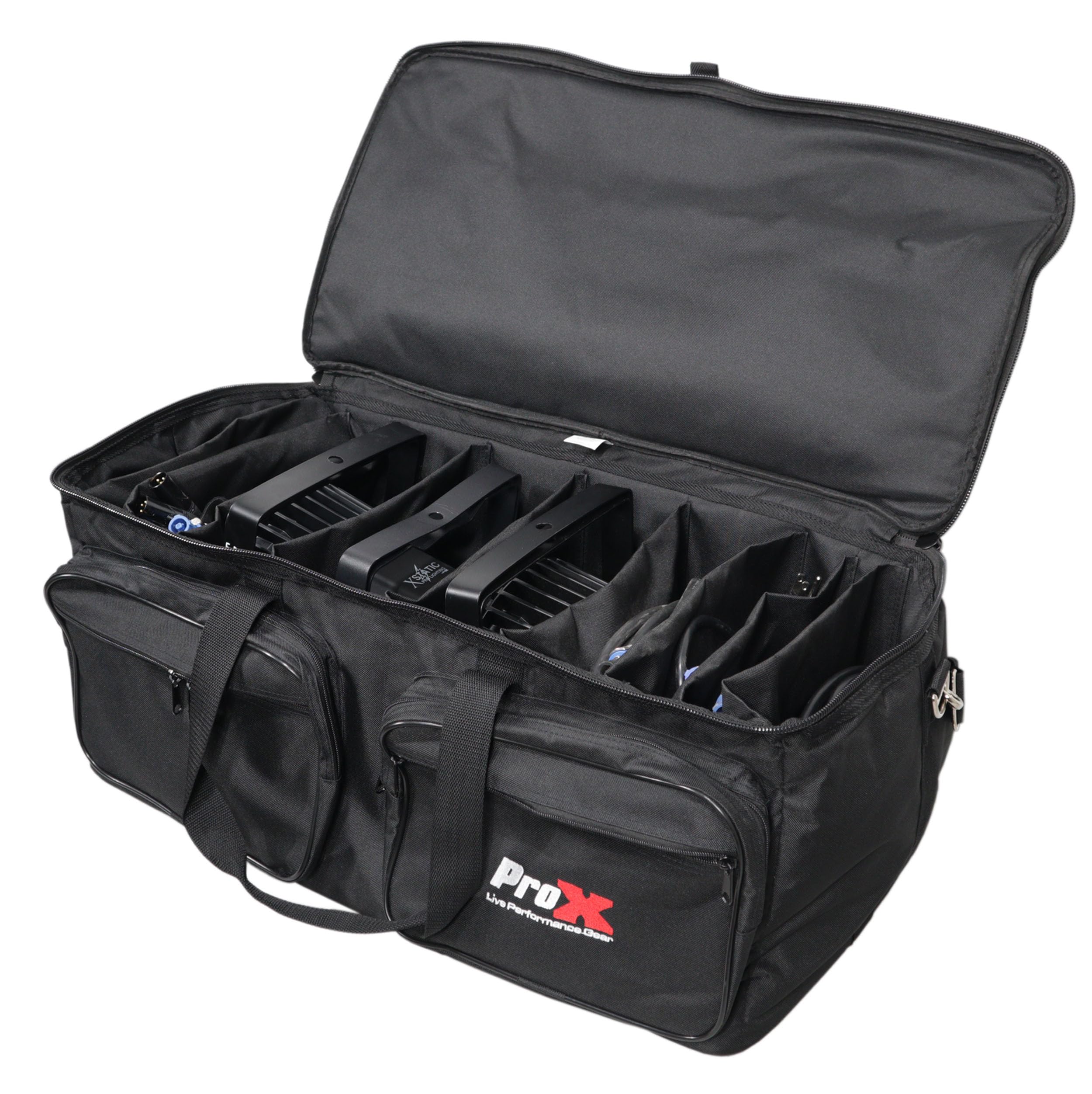 ProX XB-CP46 MANO Large Utility Carry Bag with Organizing Dividers - Perfect for Cables, LED Lights, Tools & Electronics Accessories | Great for Travel, Work & Home Organization