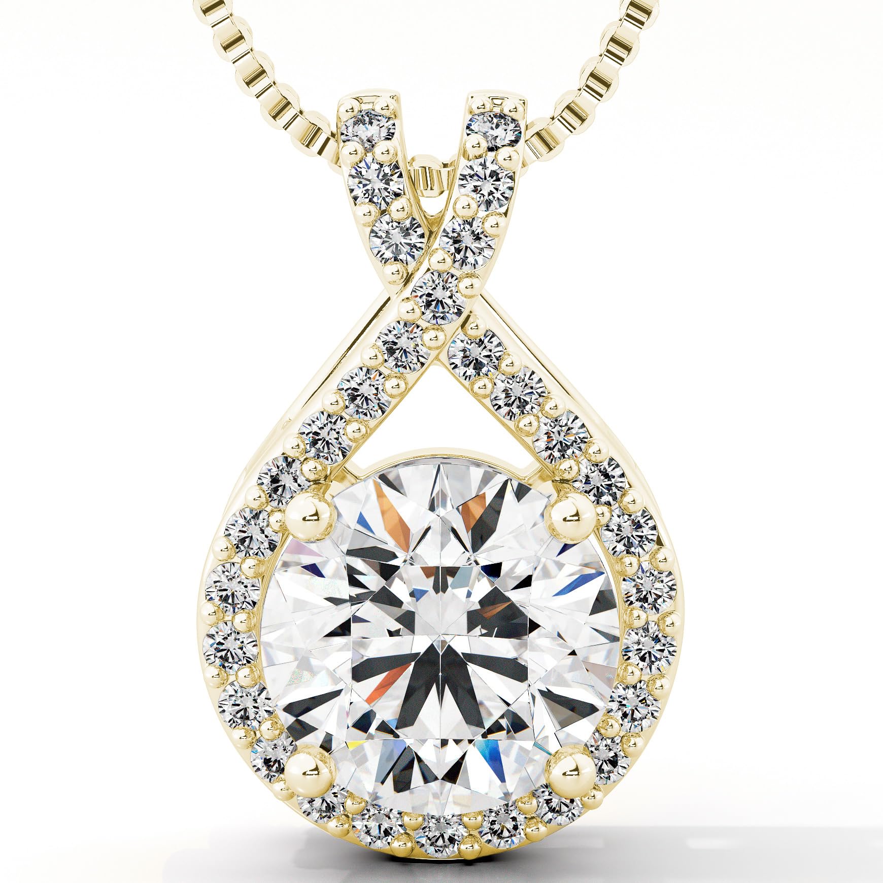 Twine&Co Infinity Moissanite Pendant Necklace for Women - 925 Sterling Silver Jewelry Gift for Anniversary, Birthday & Valentine's Day - Perfect for Everyday Wear & Special Occasions
