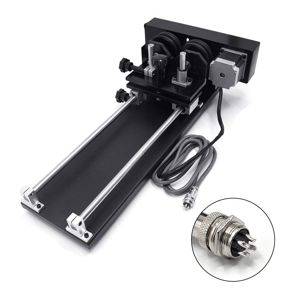 CNC Wheel Router Rotary Axis Attachment for CO2 Laser Engraving & Cutting Machine - 3 Phase Stepper Motor CNC Roller Rotation - Perfect for Wood, Metal & Acrylic Engraving Projects