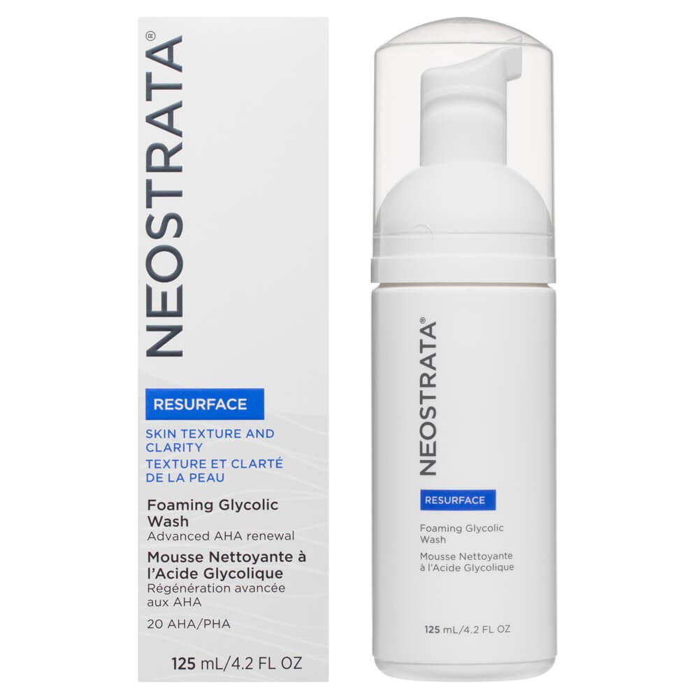 NeoStrada Glycolic Acid Foaming Facial Cleanser - Exfoliating & Brightening Wash for Acne-Prone & Sensitive Skin | Daily Use for Clear, Glowing Complexion