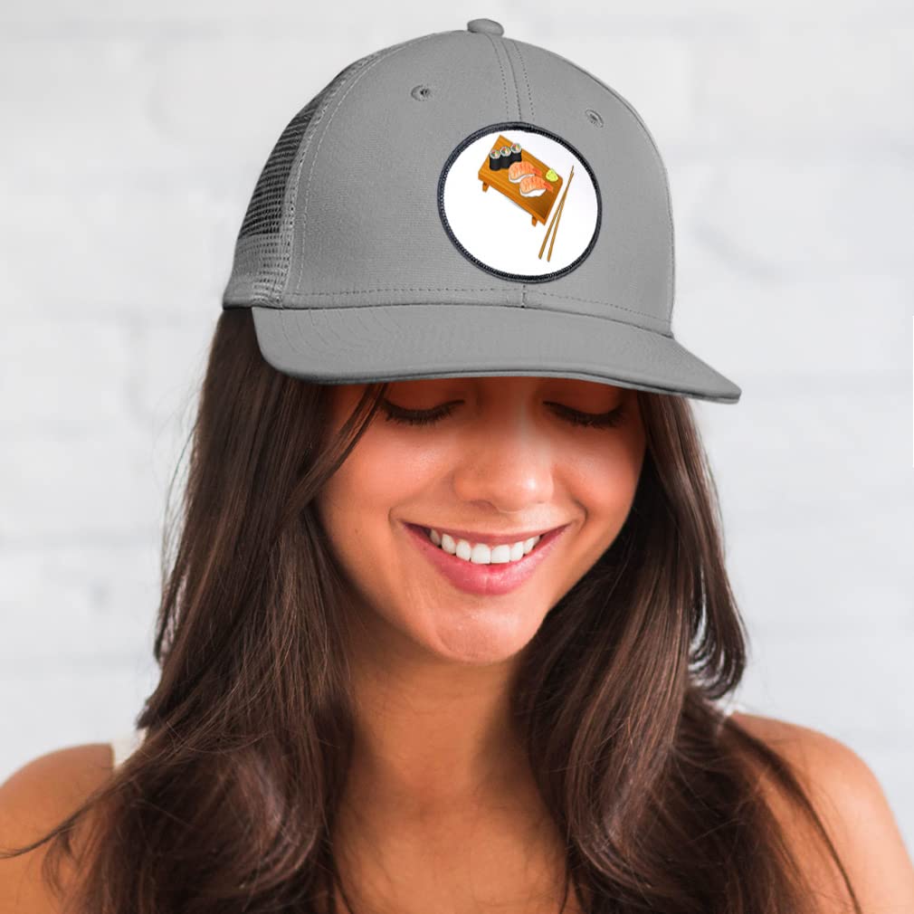 Speedy Pros Patch Hat - Vintage Trucker Baseball Cap with Sushi Food Design - 100% Cotton Adjustable Snapback for Men & Women - Perfect for Sushi Lovers, Japanese Food Enthusiasts, and Casual Streetwear Fashion