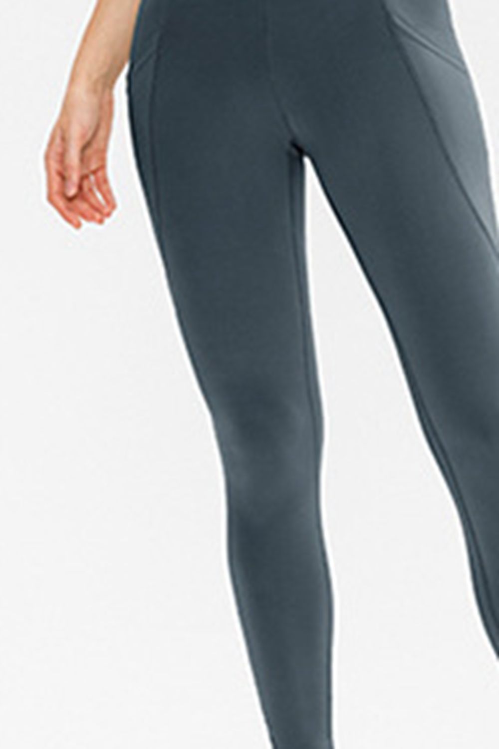 High Waist Slim Fit Long Active Leggings with Pockets - Women's Workout Yoga Running Pants for Gym, Travel & Everyday Wear