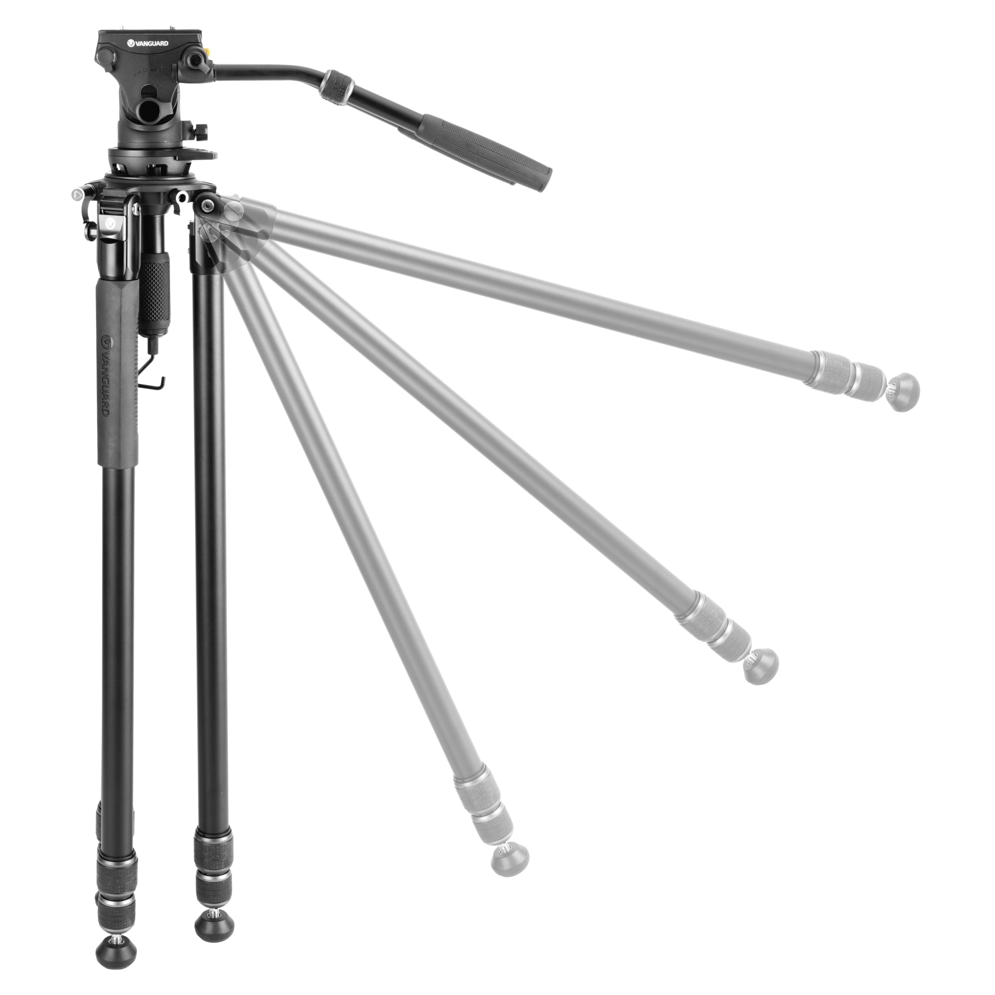 Alta Pro 3VRL 303AV20 Professional Video Tripod with Pan Head - Heavy Duty Camera Stand for DSLR, Camcorder & Streaming - Perfect for Film Making, YouTube Videos & Live Broadcasts