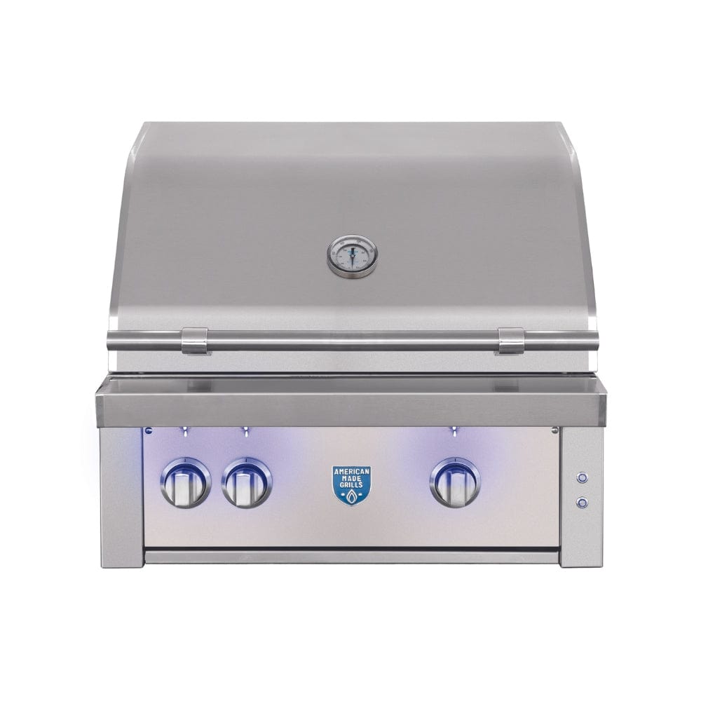 30 Inch Built-In Gas Grill - American Made Grills Estate Series for Outdoor Cooking & Backyard BBQ Parties